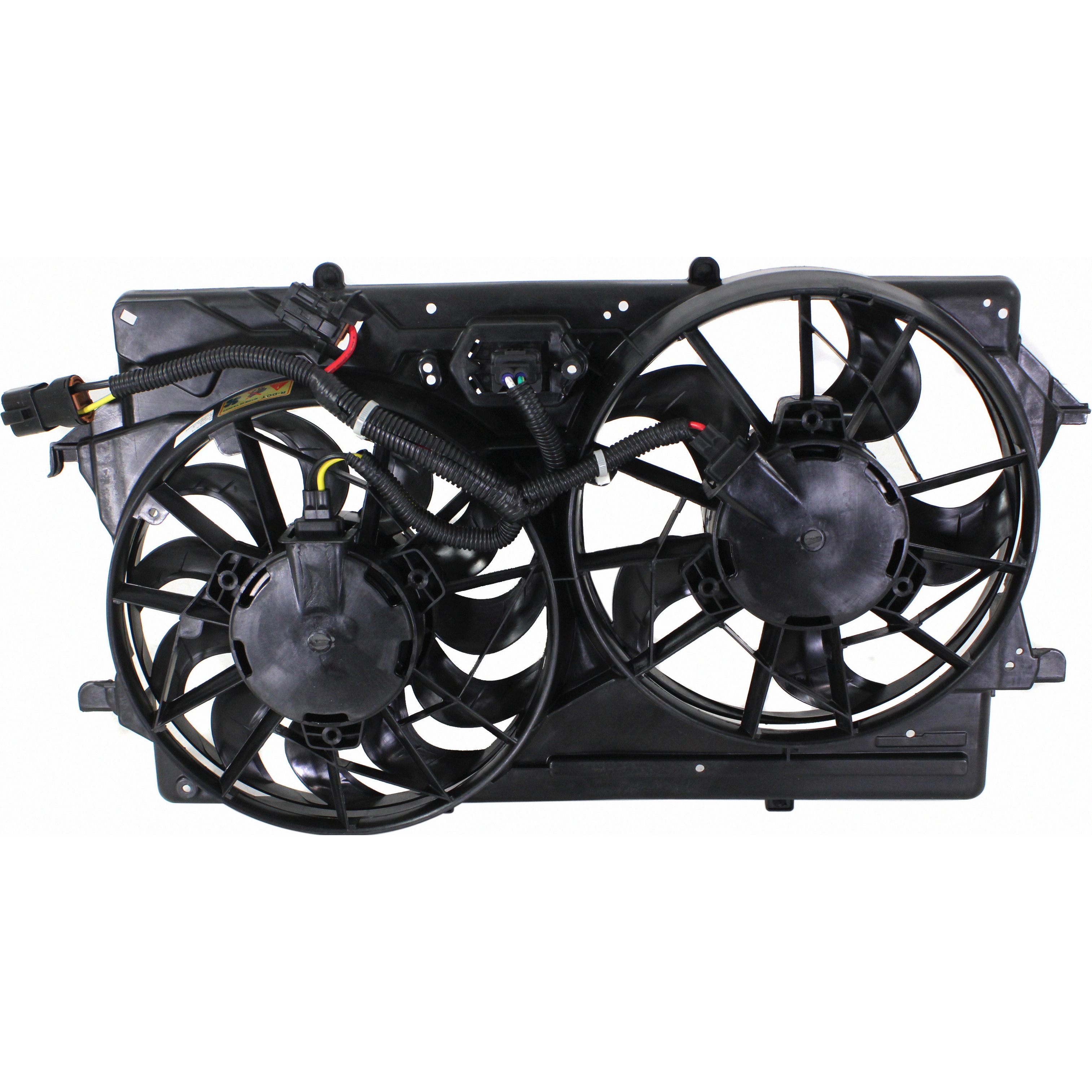 Dual Radiator And Condenser Fan Assembly For 00-02 Ford Focus