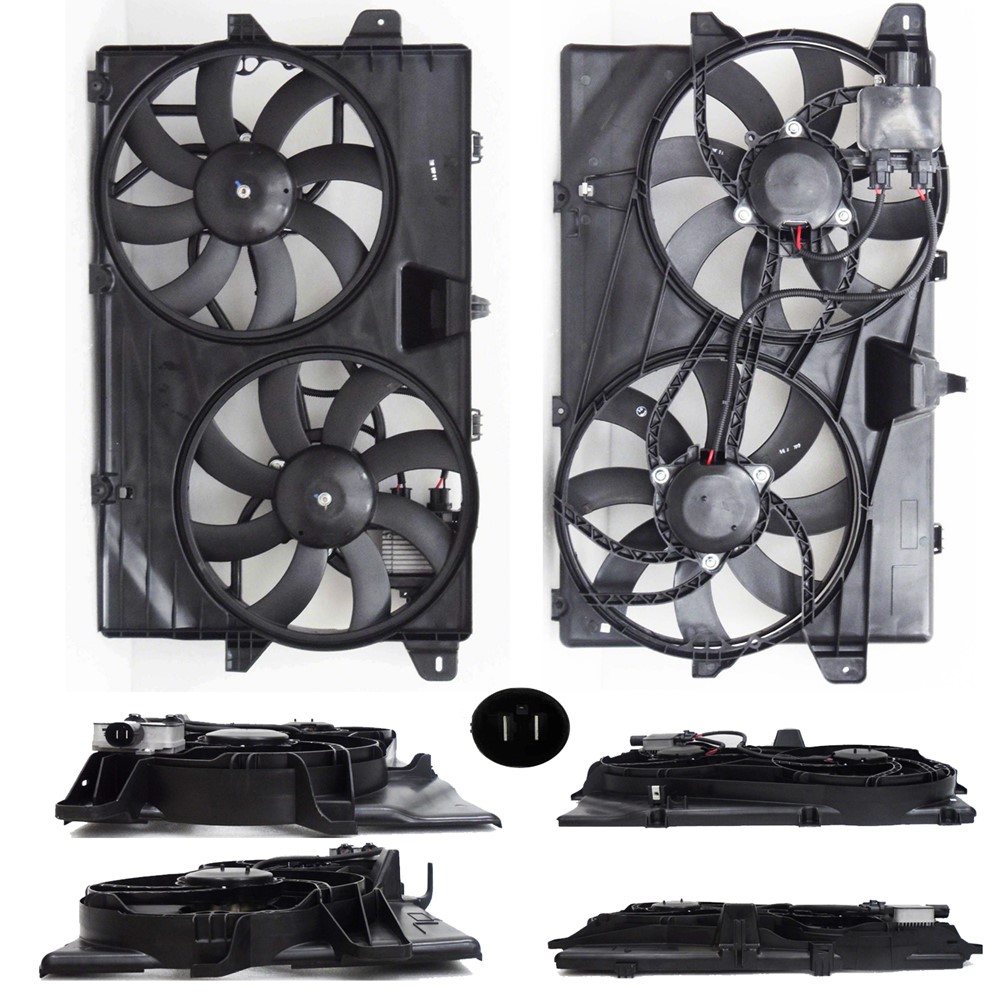 Dual Radiator And Condenser Fan Assembly For 09-14 Ford Edge, 09-15 Lincoln MKX