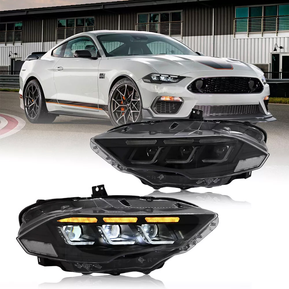 Headlight Set For 18-23 Ford Mustang
