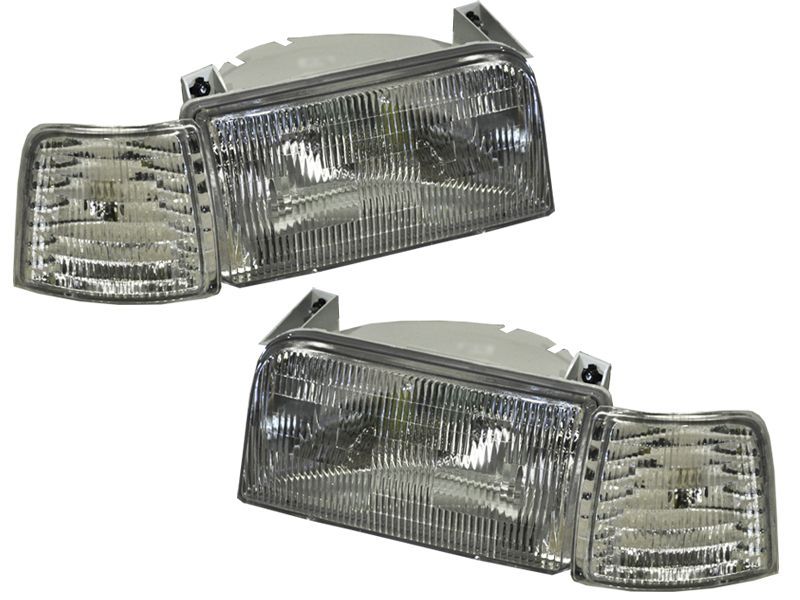 Headlight Set For 92-96 Ford Bronco, 92-98 Ford F-150, 92-98 Ford F-250, 92-98 Ford F-350