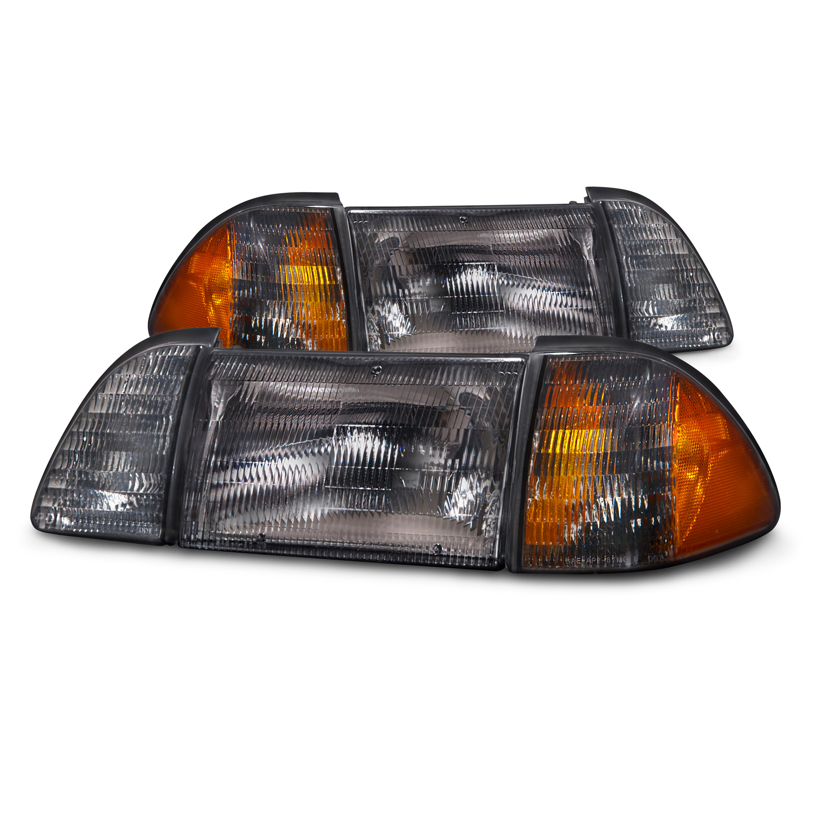 Headlight Set For 87-93 Ford Mustang