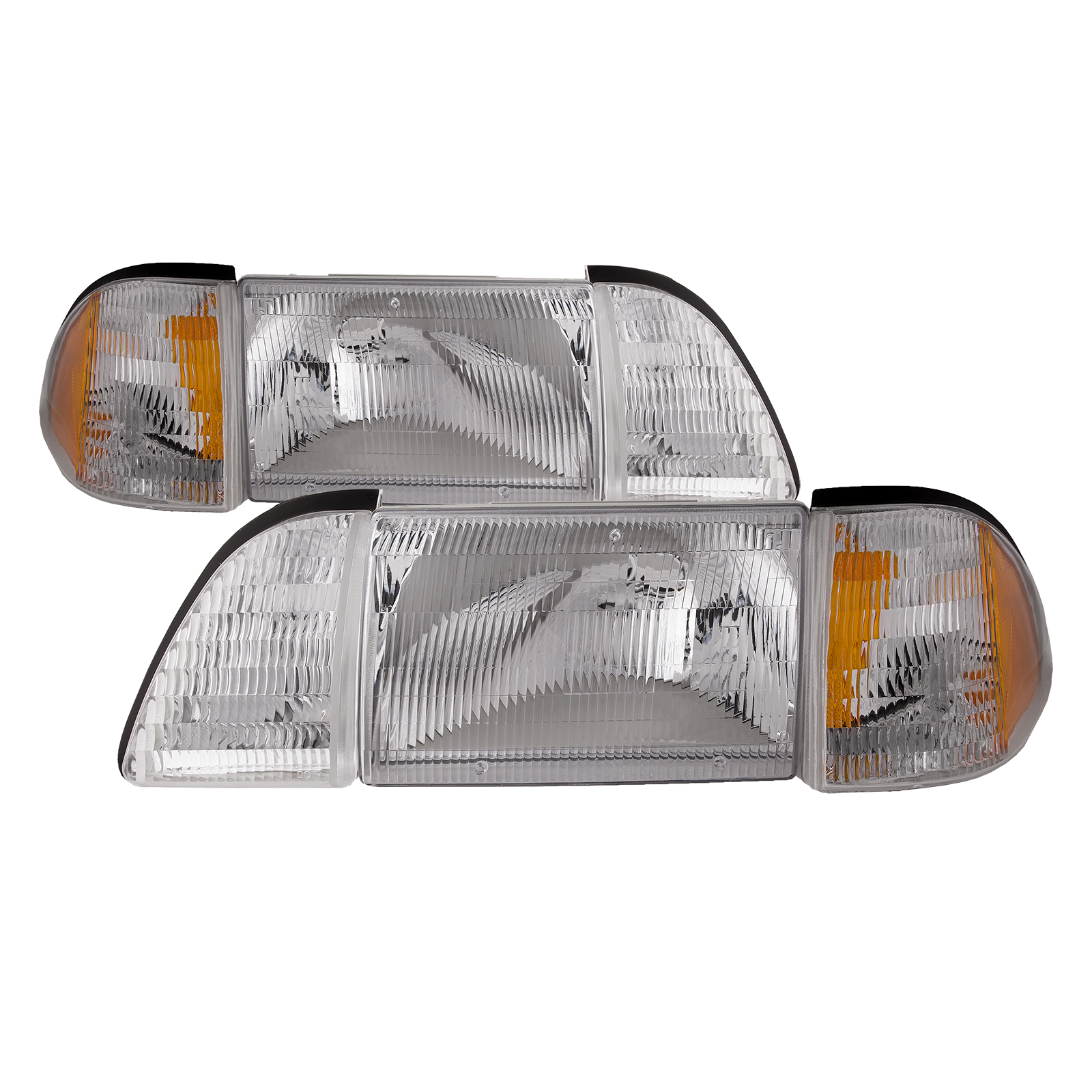 Headlight Set For 87-93 Ford Mustang