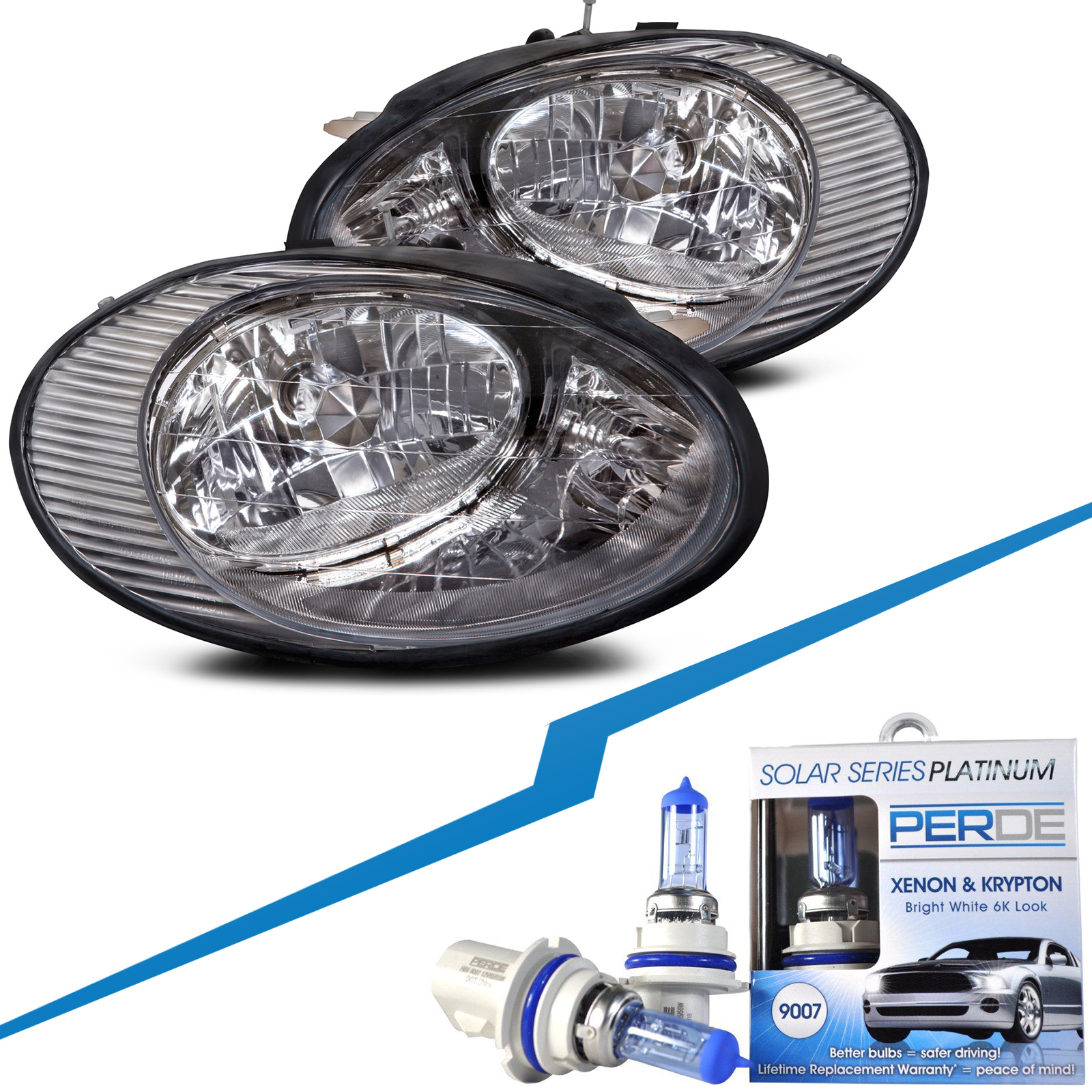 Headlight Set For 96-98 Ford Taurus