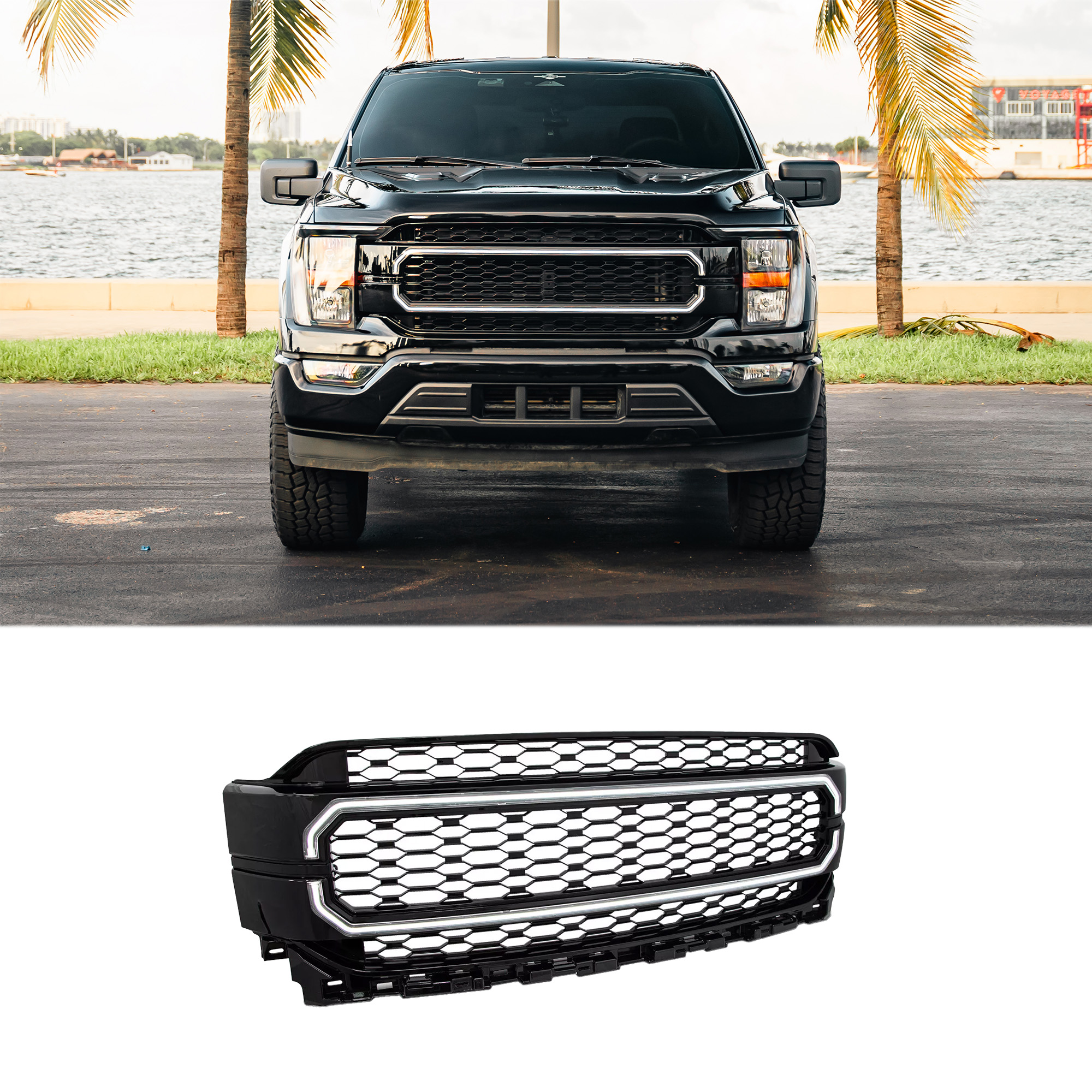 Grille For 21-23 Ford F-150