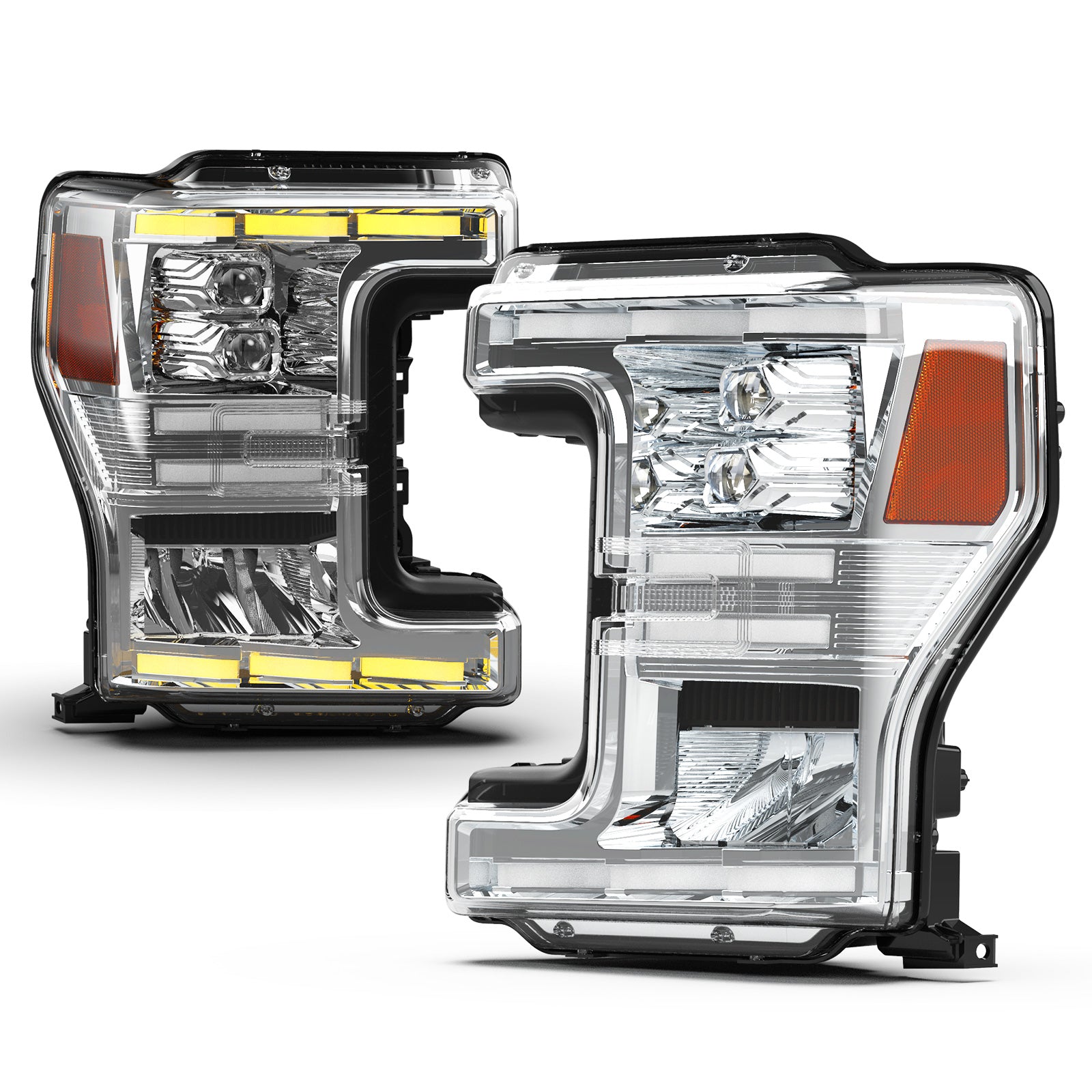 Headlight Set For 17-19 Ford F-250 Super Duty, 17-19 Ford F-350 Super Duty, 17-19 Ford F-450 Super Duty, 17-19 Ford F-550 Super Duty