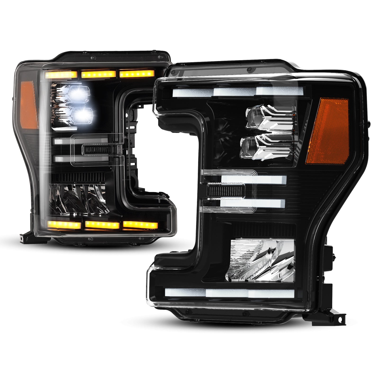 Headlight Set For 17-19 Ford F-250 Super Duty, 17-19 Ford F-350 Super Duty, 17-19 Ford F-450 Super Duty, 17-19 Ford F-550 Super Duty