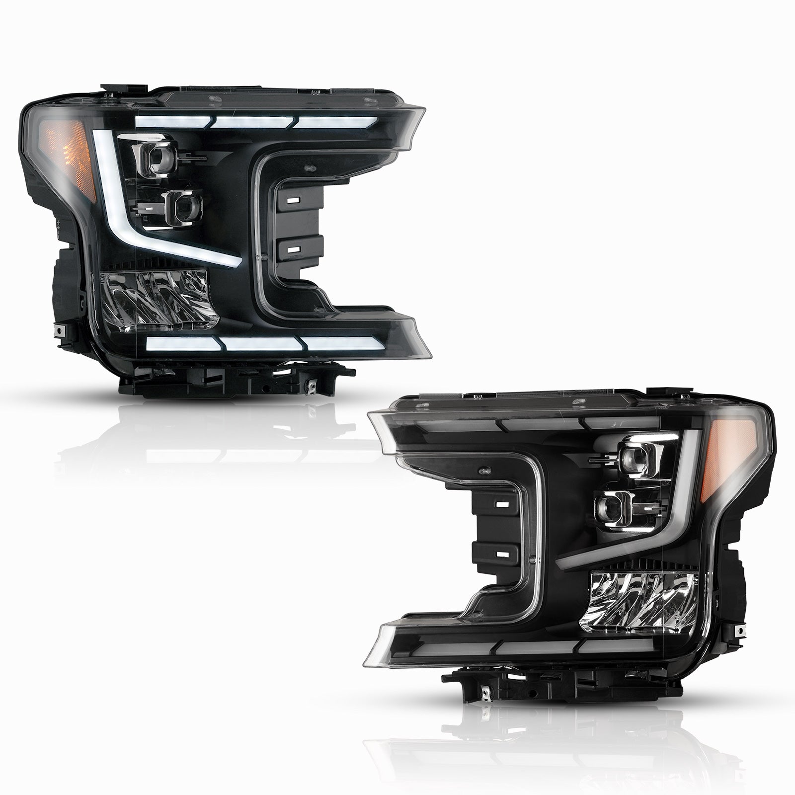 Headlight Set For 18-20 Ford F-150