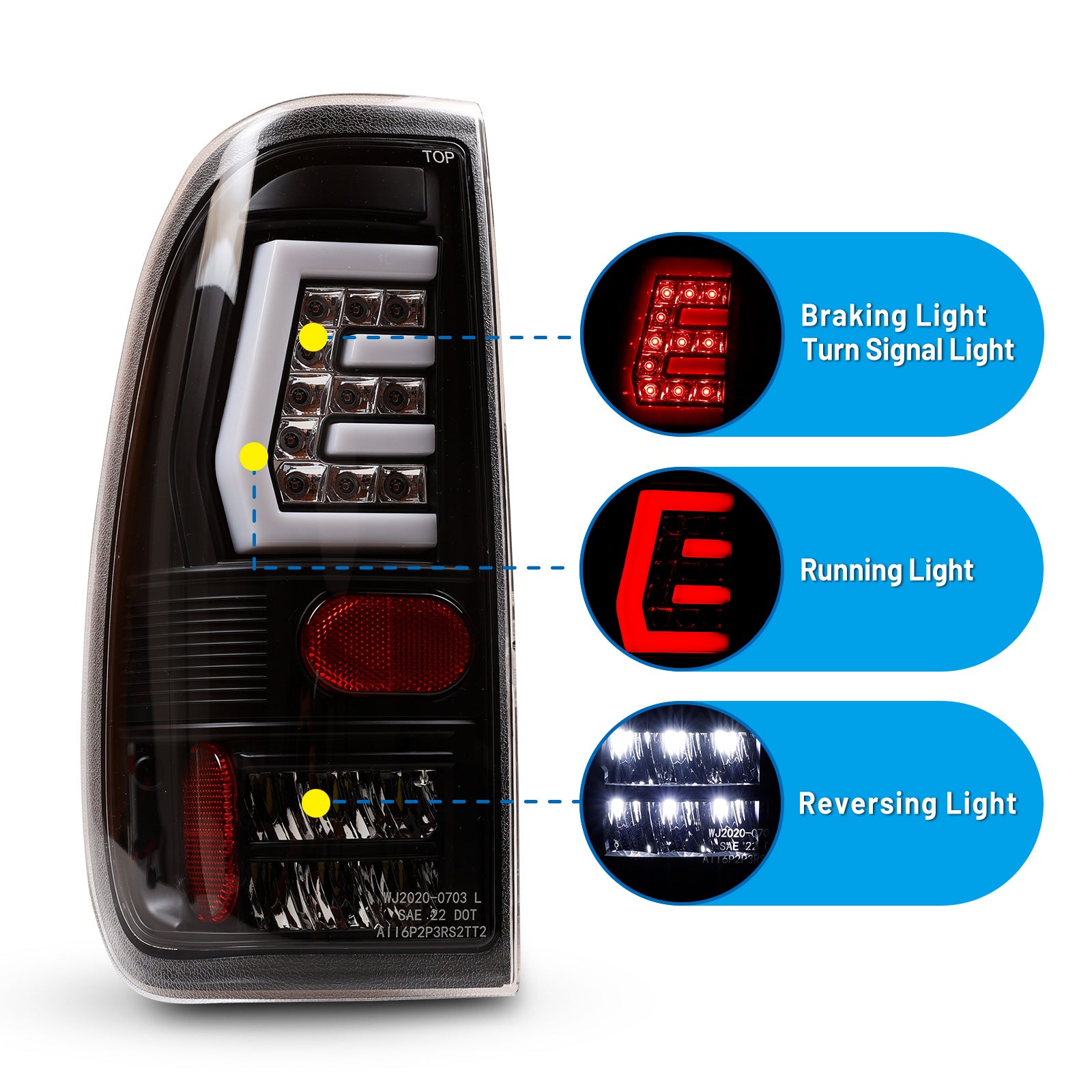 Tail Light Set For 99-07 Ford F-350 Super Duty, 99-07 Ford F-450 Super Duty, 99-07 Ford F-550 Super Duty