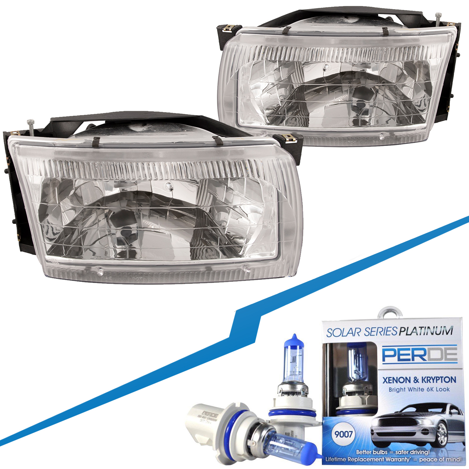 Headlight Set For 96-98 Mercury Villager, 96-98 Nissan Quest