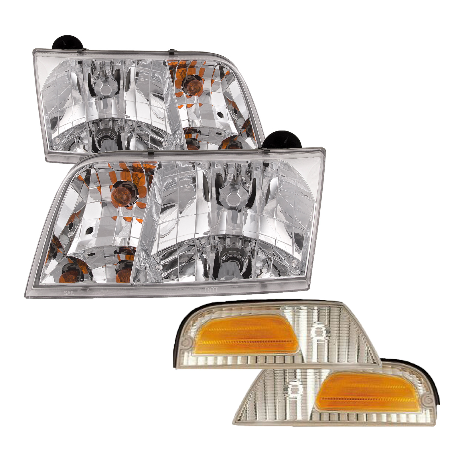 Headlight Set For 98-11 Ford Crown Victoria