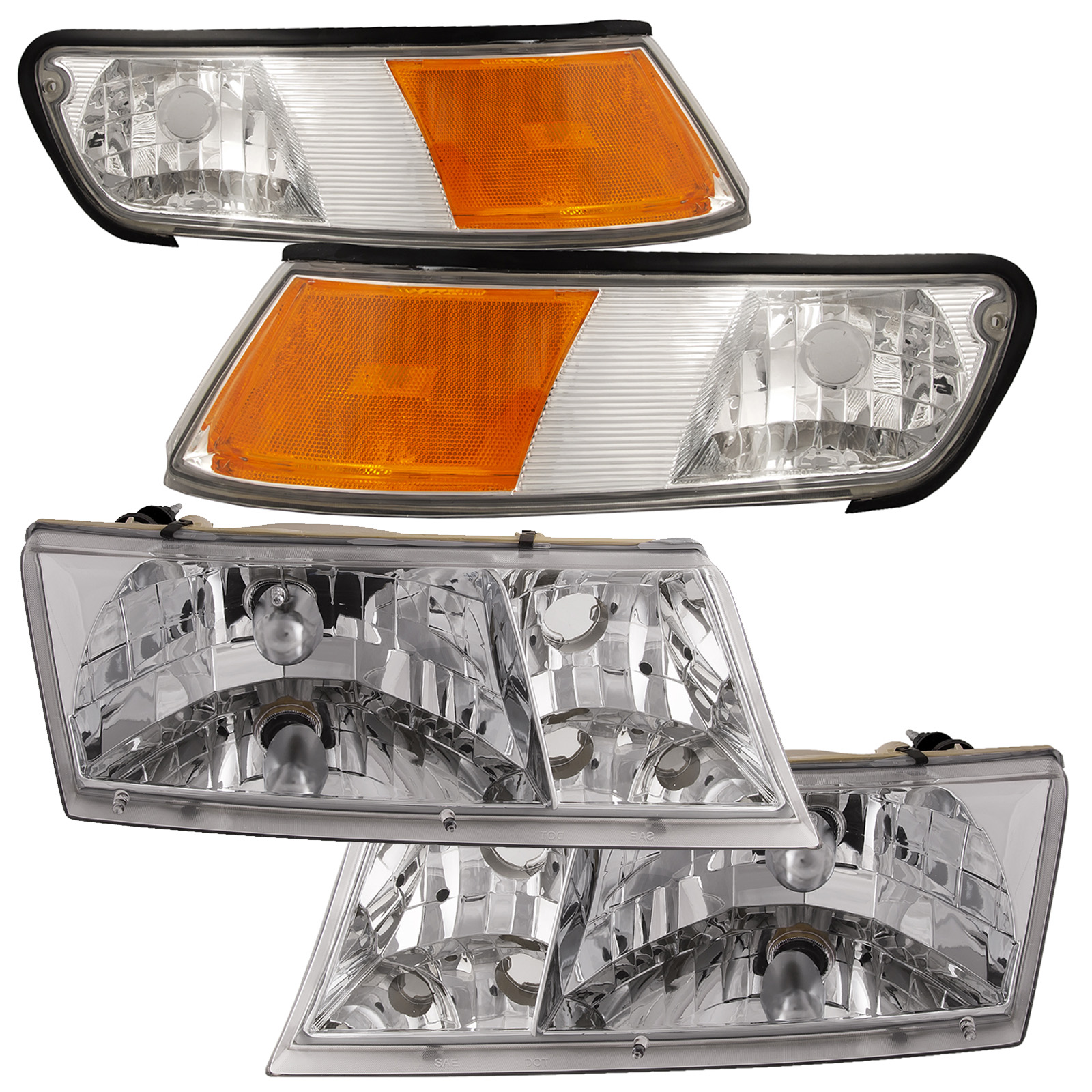 Headlight Set For 98-02 Mercury Grand Marquis