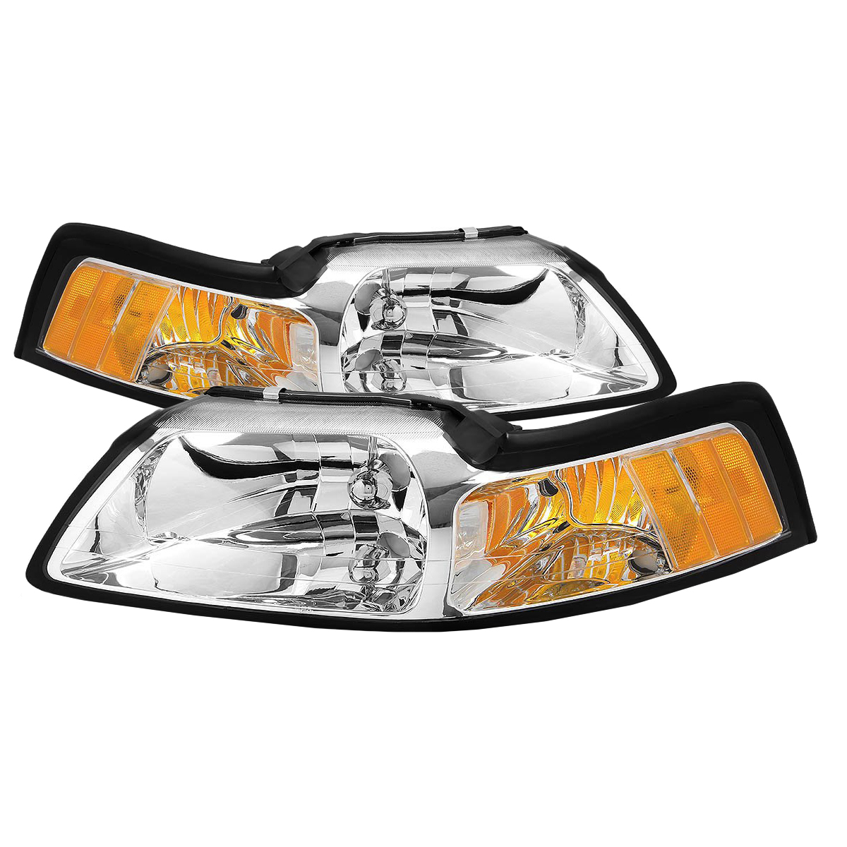 Headlight Set For 99-04 Ford Mustang