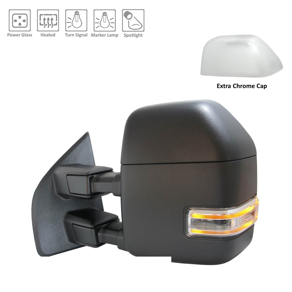 Left Driver Side Door Mirror For 17-22 Ford F-250 Super Duty, 17-22 Ford F-350 Super Duty, 17-22 Ford F-450 Super Duty, 17-22 Ford F-550 Super Duty