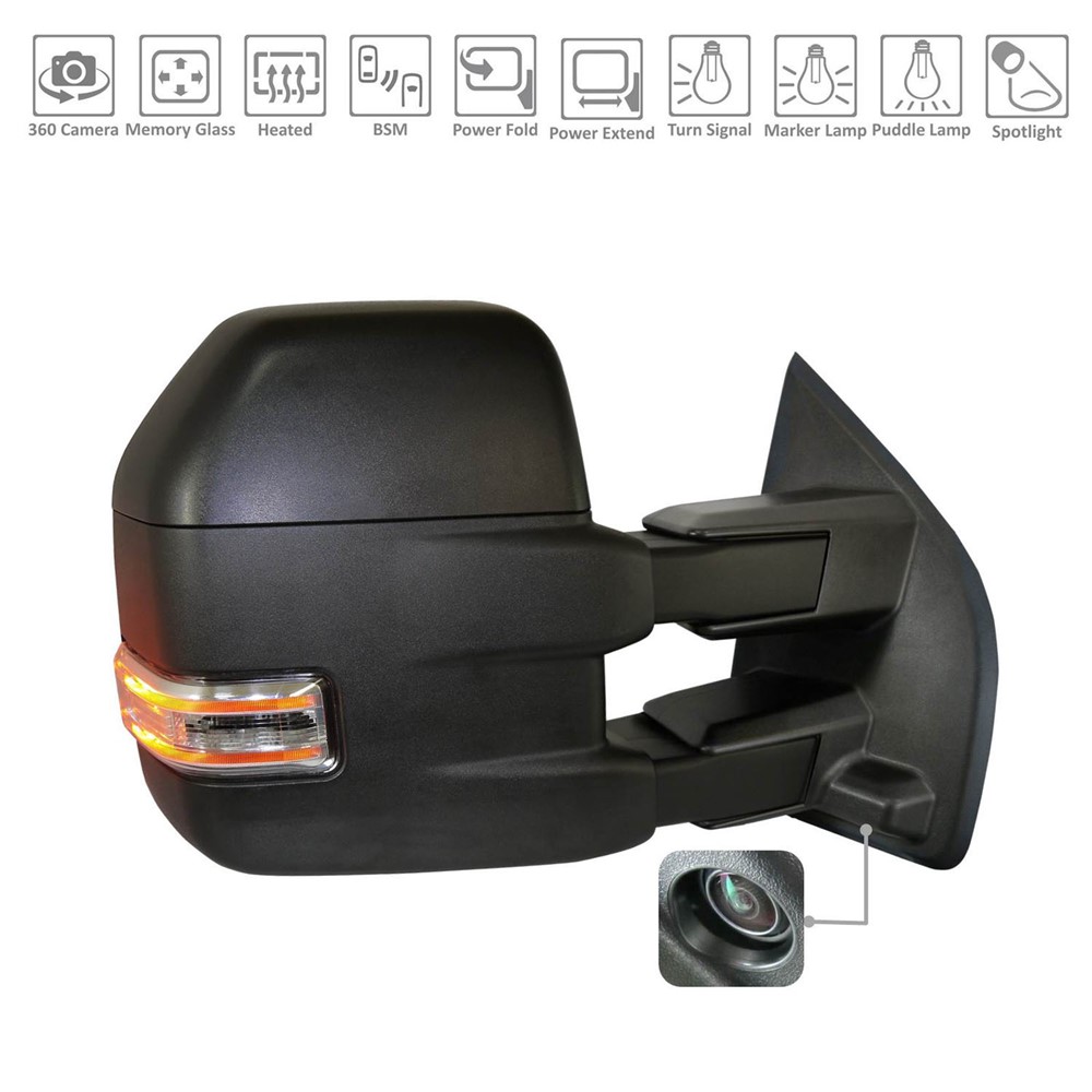 Right Passenger Side Door Mirror For 15-17 Ford F-150