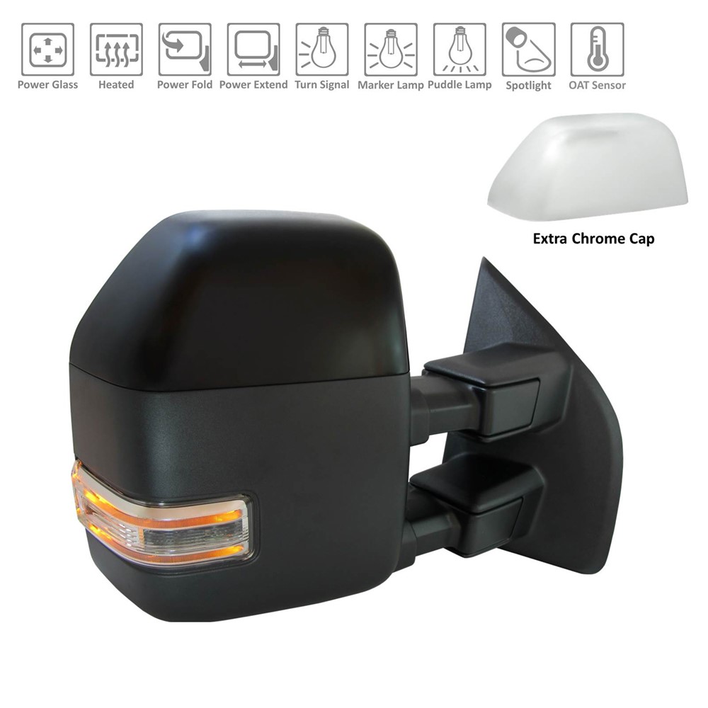Right Passenger Side Door Mirror For 17-22 Ford F-250 Super Duty, 17-22 Ford F-350 Super Duty, 17-22 Ford F-450 Super Duty, 17-22 Ford F-550 Super Duty