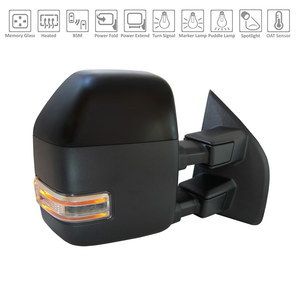 Right Passenger Side Door Mirror For 20-22 Ford F-250 Super Duty, 20-22 Ford F-350 Super Duty, 20-22 Ford F-450 Super Duty