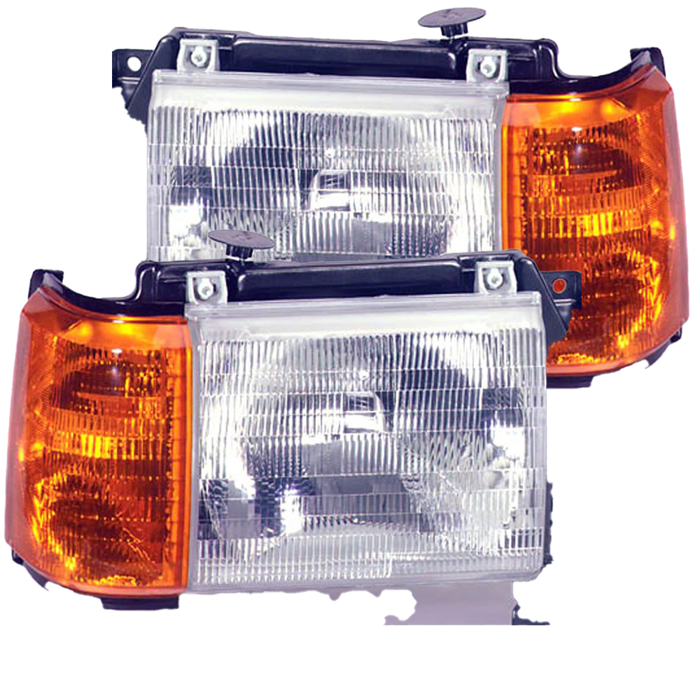Headlight Set For 87-91 Ford Bronco, 87-91 Ford F-150
