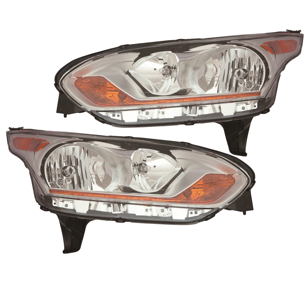 Headlight Set For 14-18 Ford Transit Connect