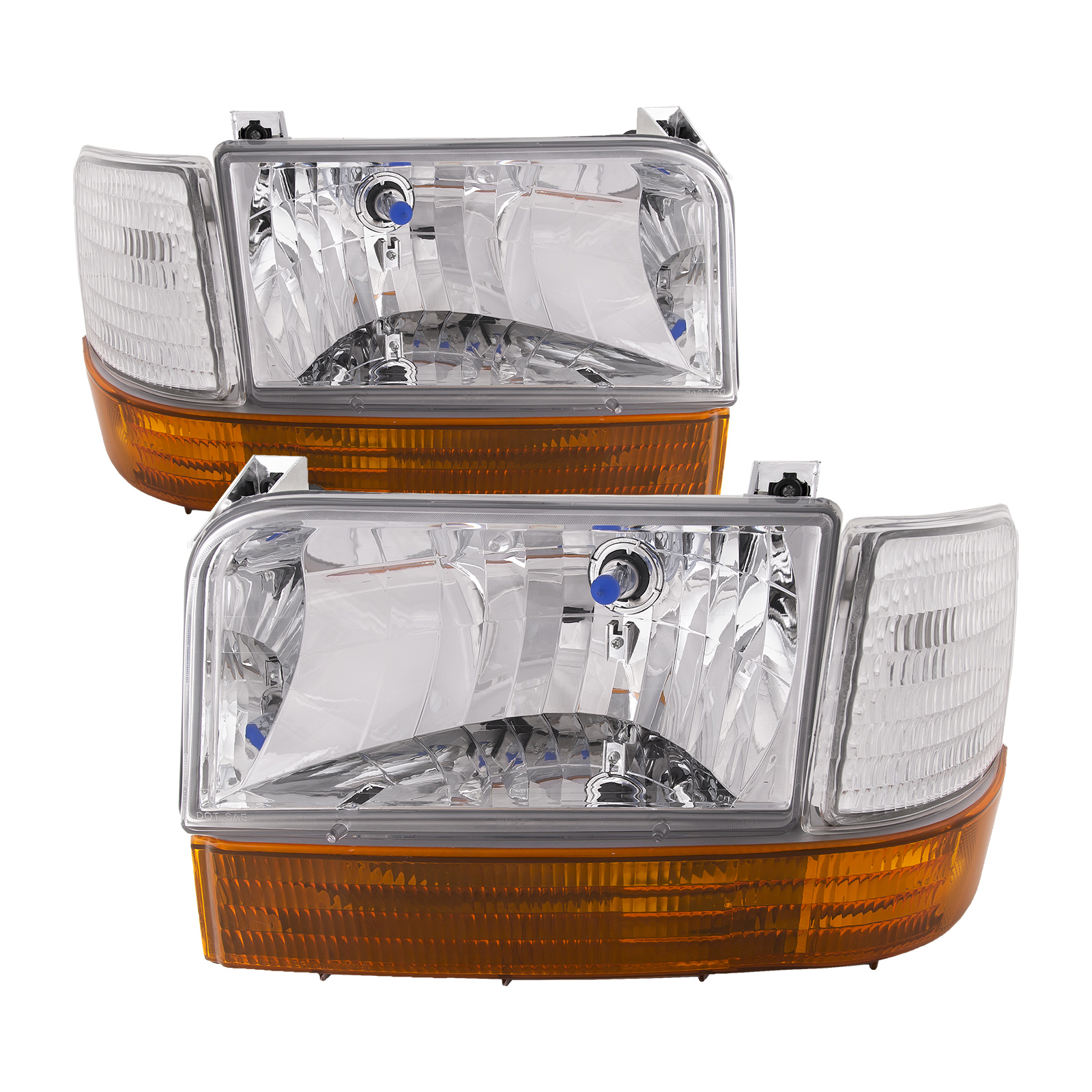 Headlight Set For 92-96 Ford Bronco, 92-97 Ford F-150, 92-97 Ford F-250, 92-97 Ford F-350