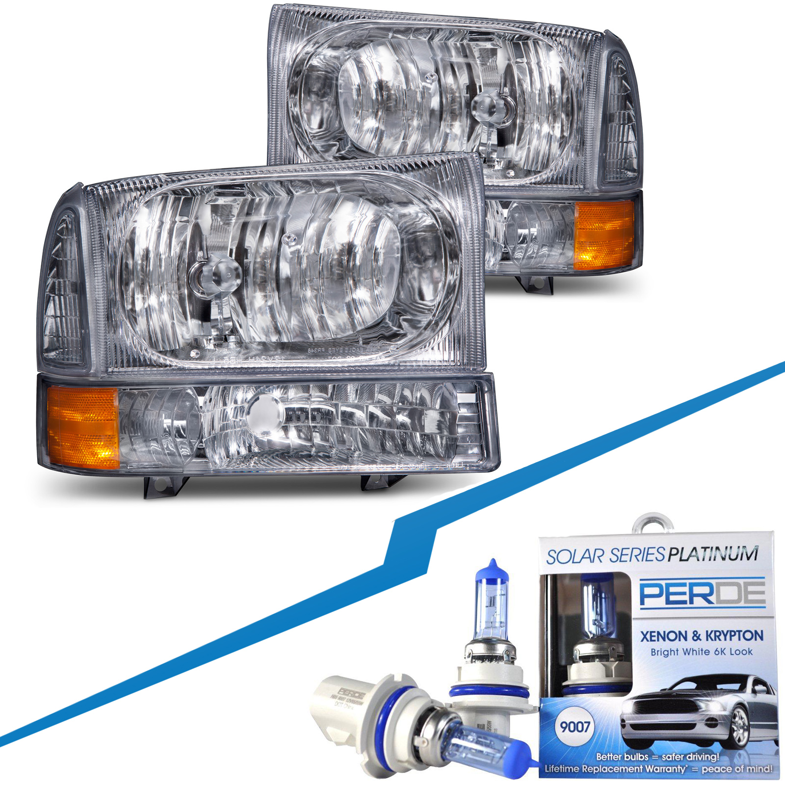 Headlight Set For 1999-2004 Ford