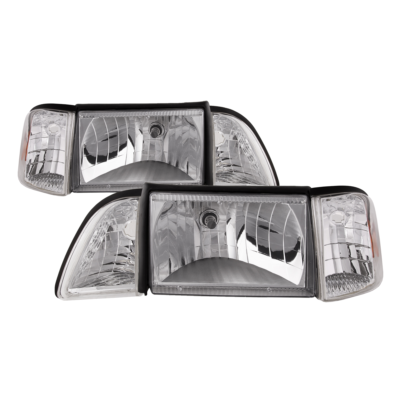 Headlight Set For 87-93 Ford Mustang