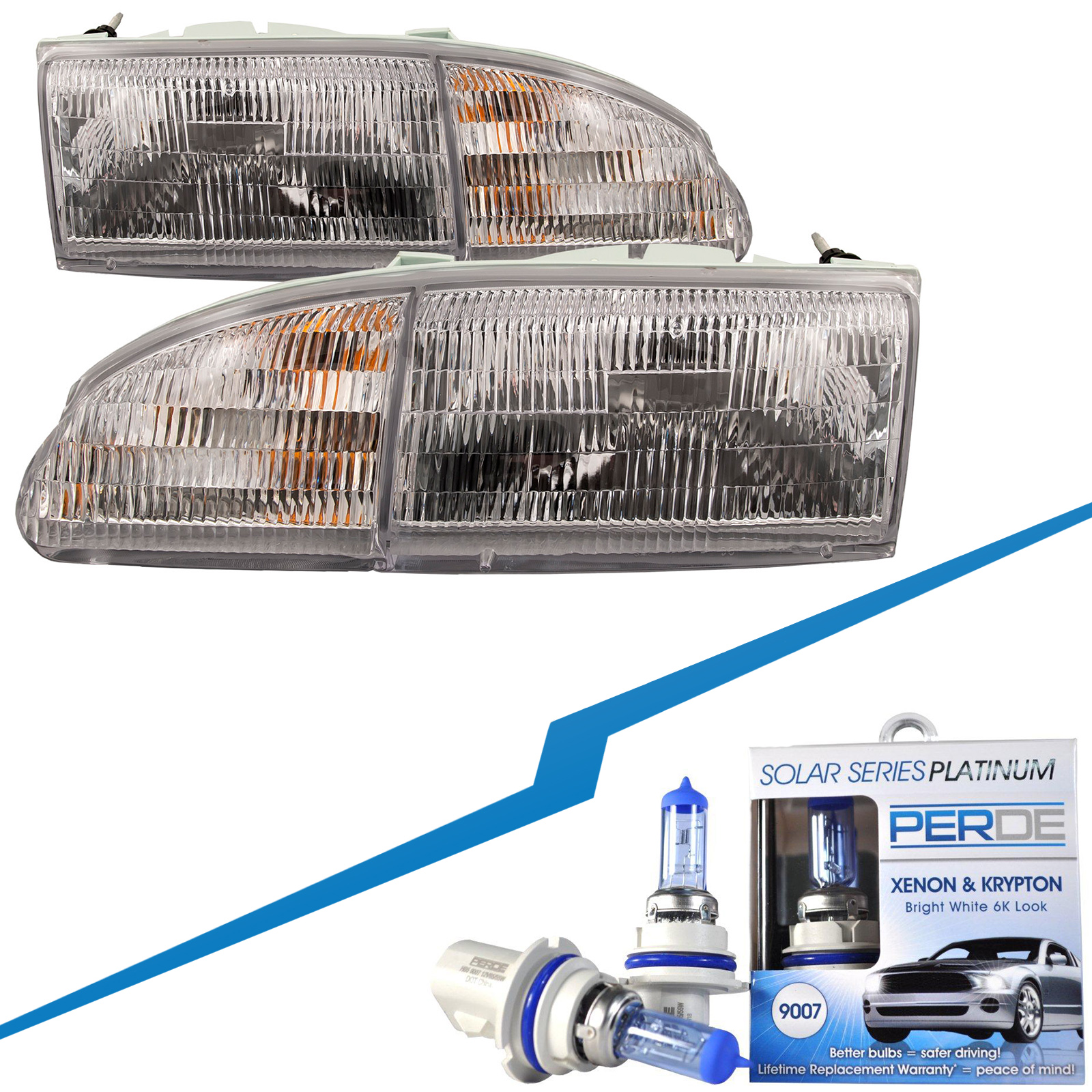 Headlight Set For 94-95 Ford Thunderbird