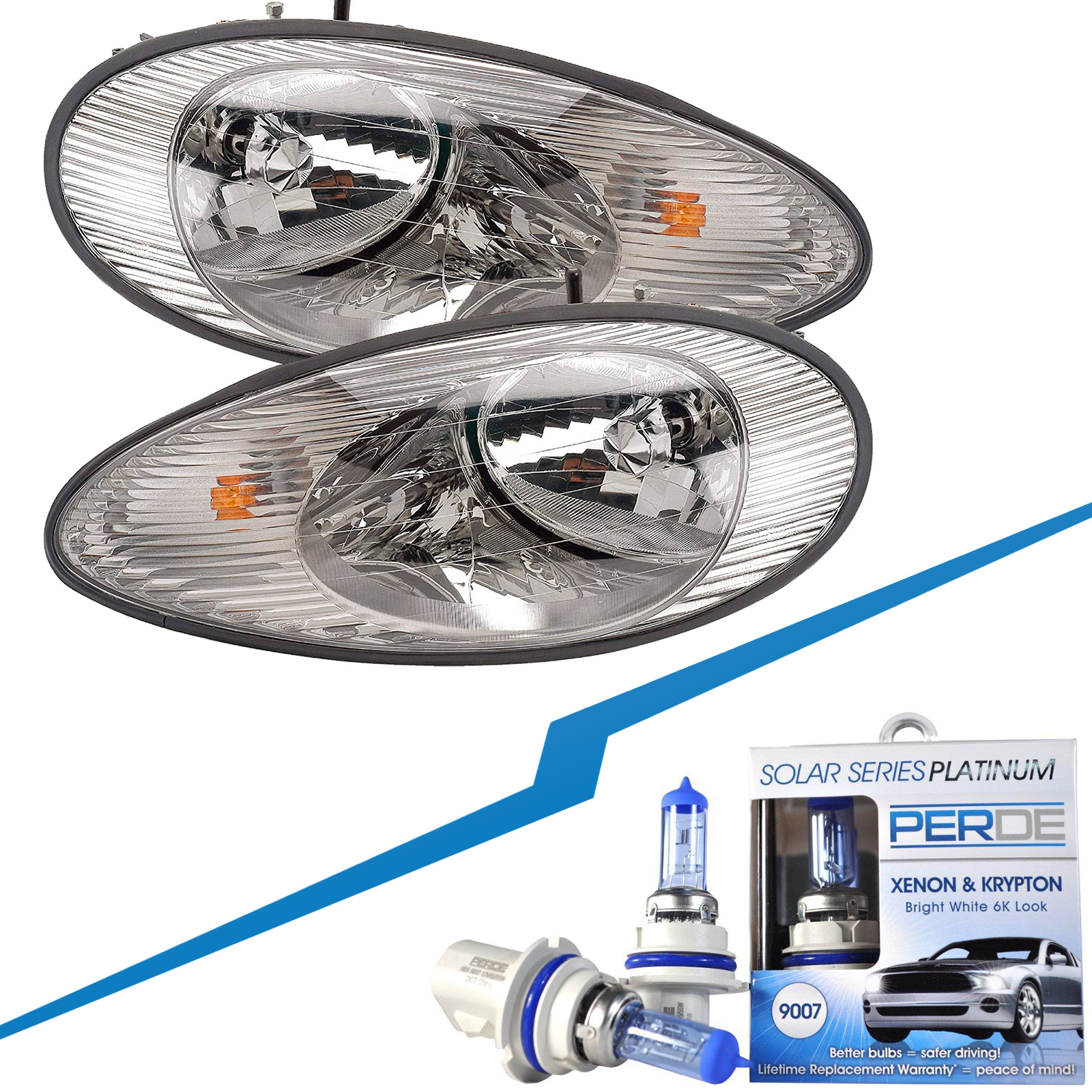 Headlight Set For 96-99 Mercury Sable