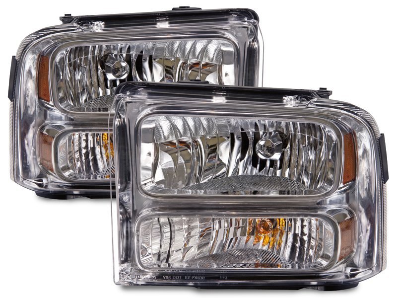 Headlight Set For 05 Ford Excursion, 04-07 Ford F-250 Super Duty, 04-07 Ford F-350 Super Duty, 05-07 Ford F-450 Super Duty