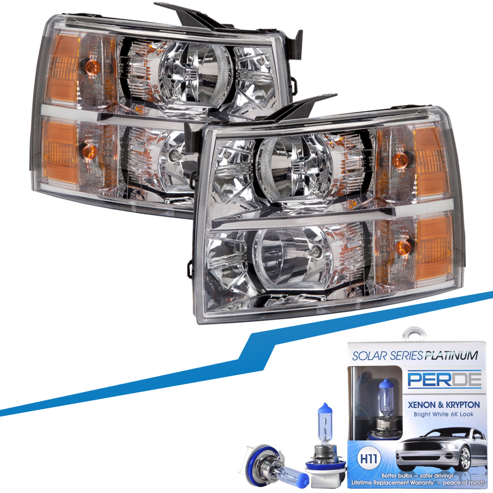 Headlight Set For 2007-2014 Chevrolet