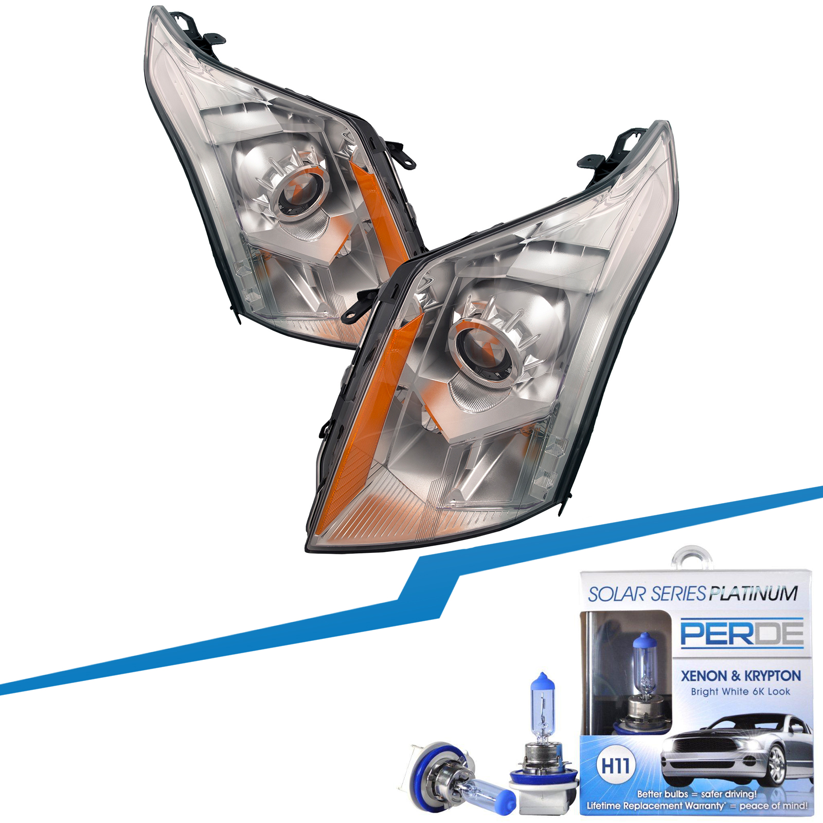 Headlight Set For 10-16 Cadillac SRX