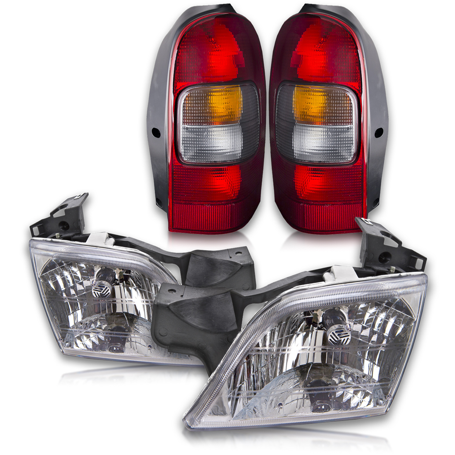 Headlight Set For 97-05 Chevrolet Venture, 99-05 Pontiac Montana, 97-99 Pontiac Trans Sport