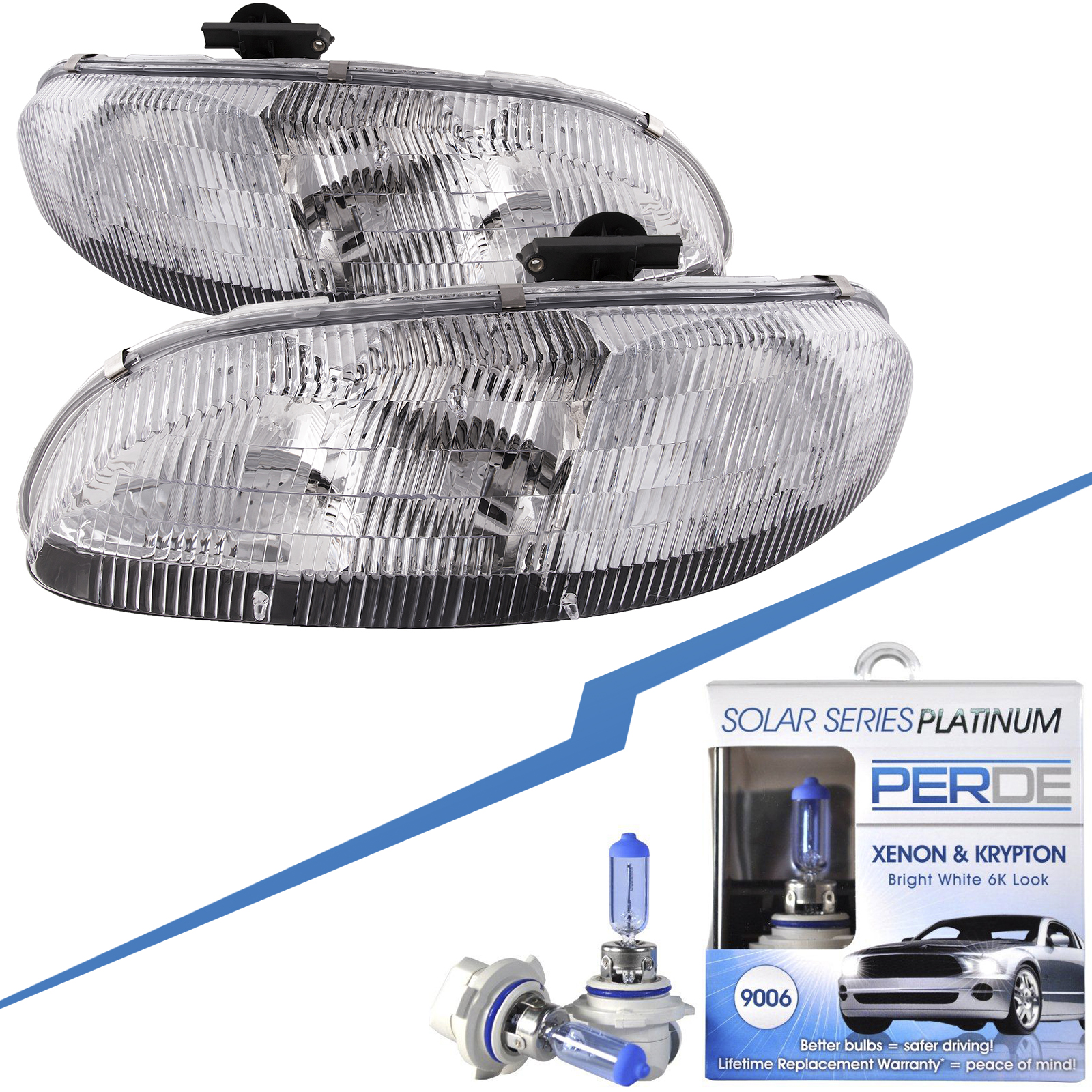 Headlight Set For 95-01 Chevrolet Lumina, 95-99 Chevrolet Monte Carlo