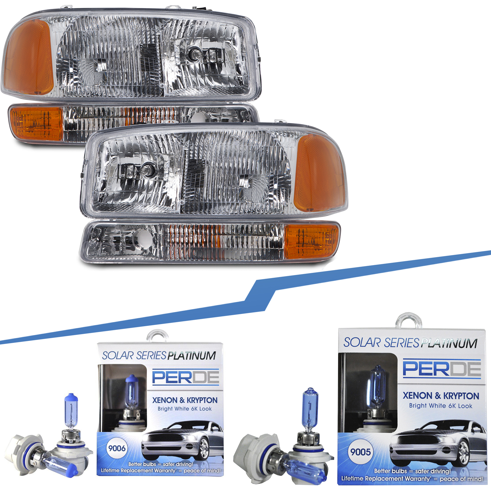 Headlight Set For 1999-2007 GMC