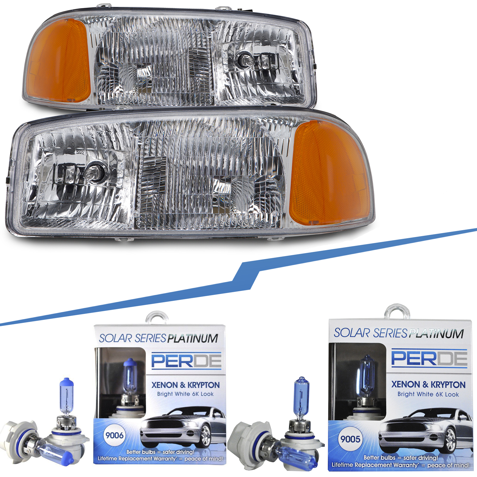 Headlight Set For 1999-2007 GMC