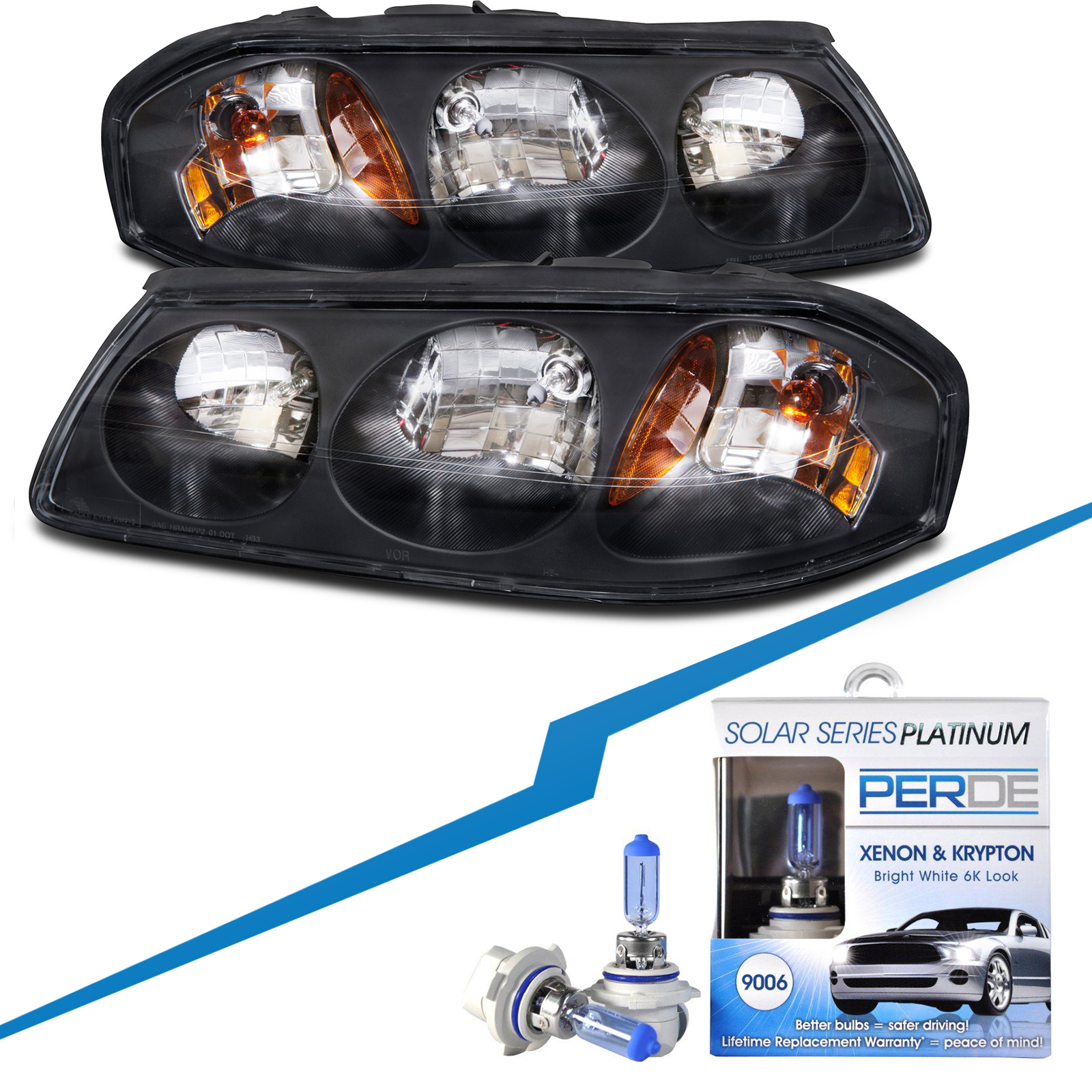 Headlight Set For 04-05 Chevrolet Impala
