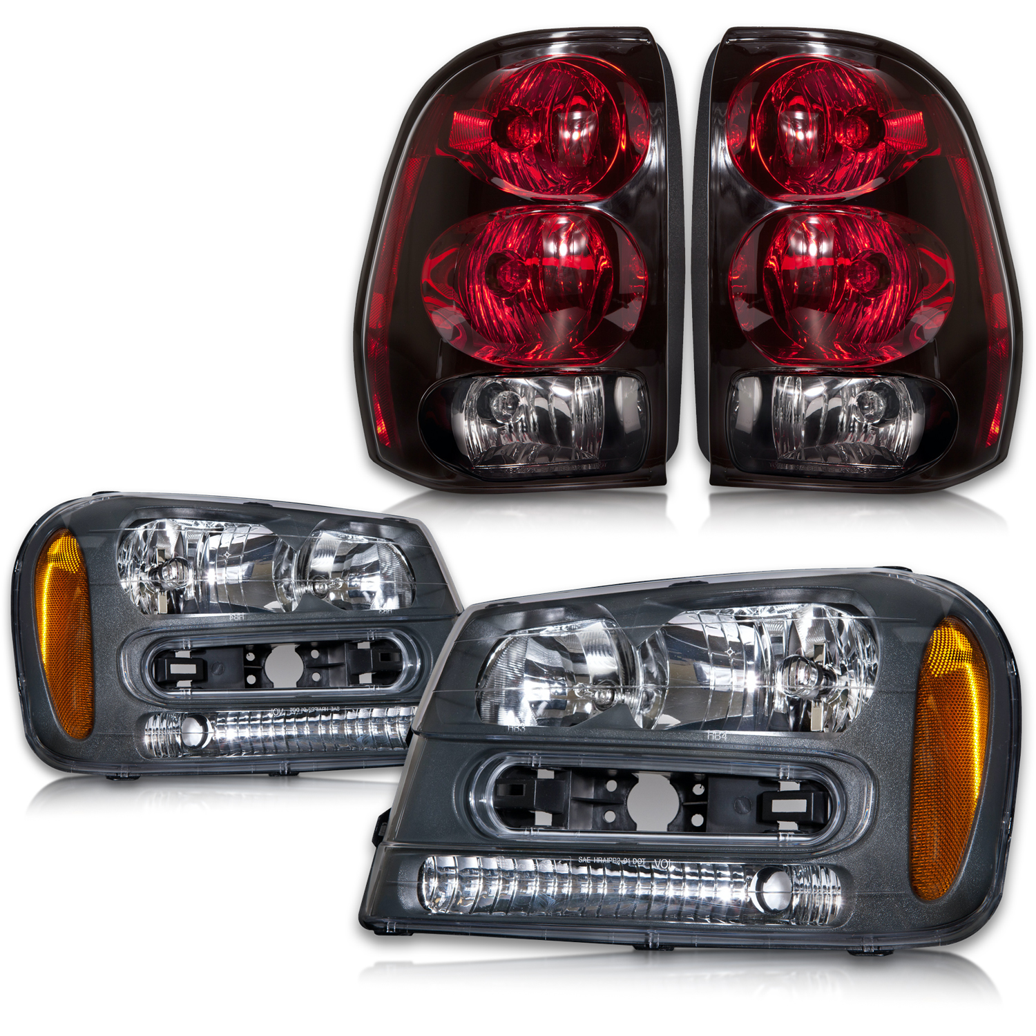 Headlight Set For 02-09 Chevrolet Trailblazer