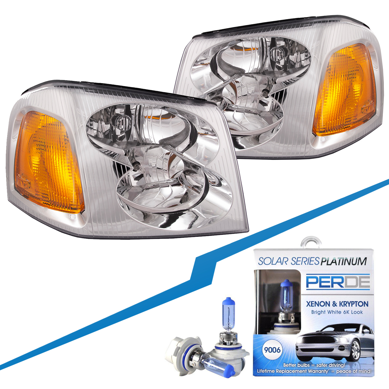 Headlight Set For 02-09 GMC Envoy