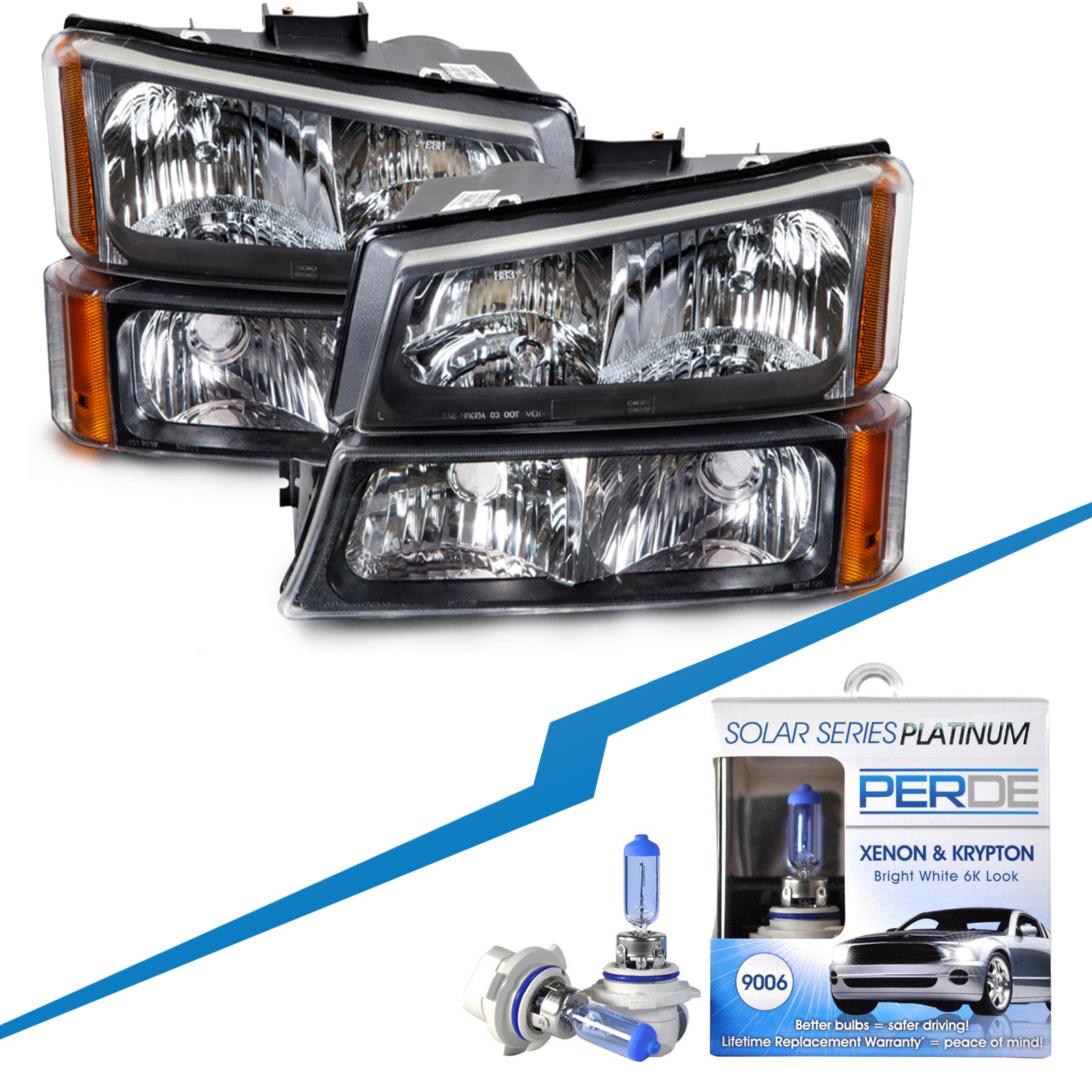 Headlight Set For 2003-2007 Chevrolet