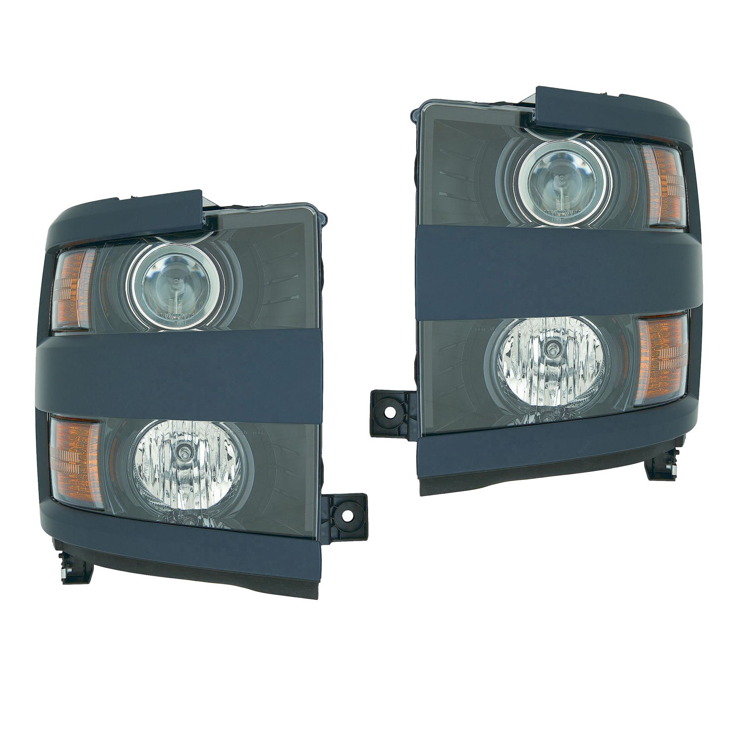 Headlight Set For 15-19 Chevrolet Silverado 2500 HD, 15-19 Chevrolet Silverado 3500 HD
