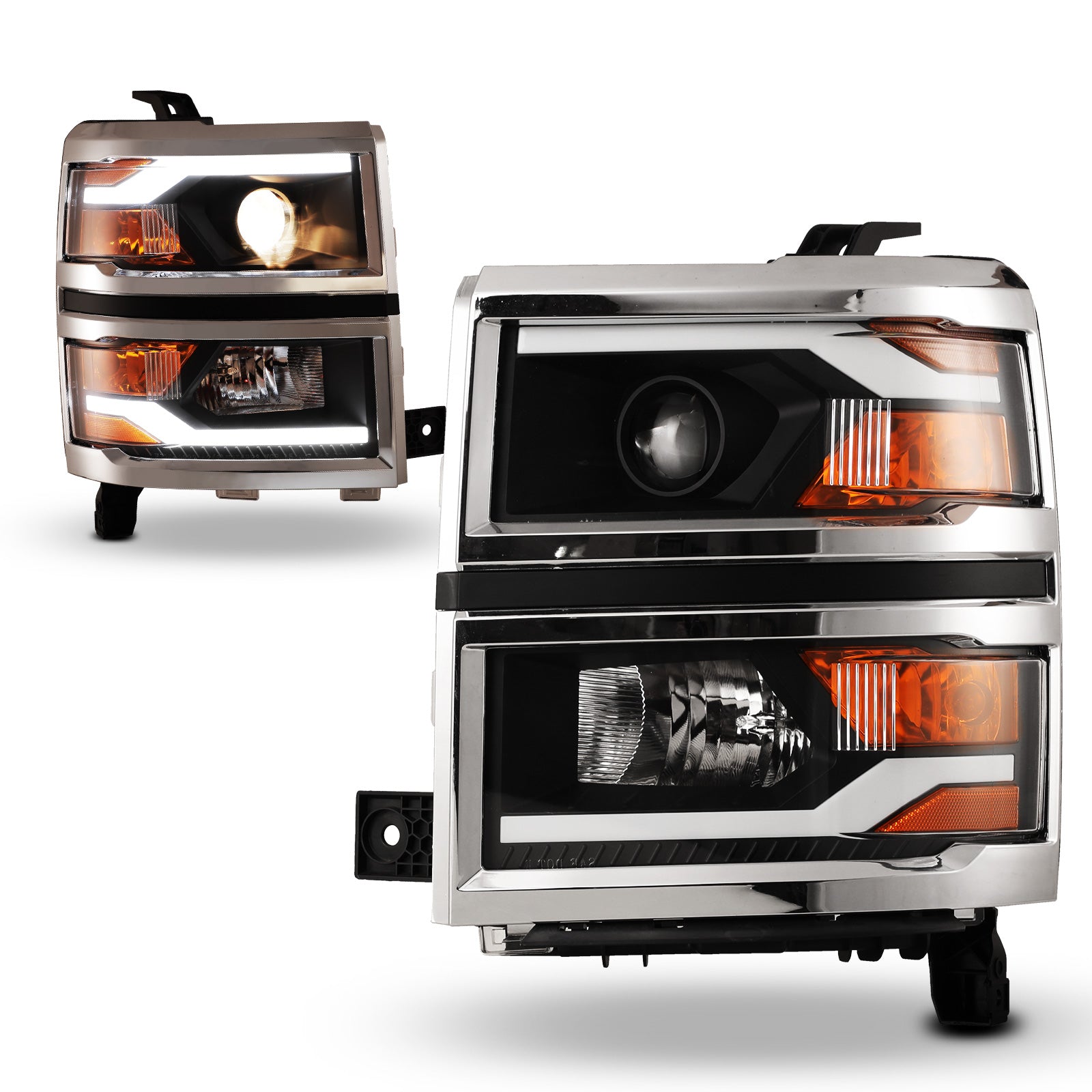 Headlight Set For 14-15 Chevrolet Silverado 1500