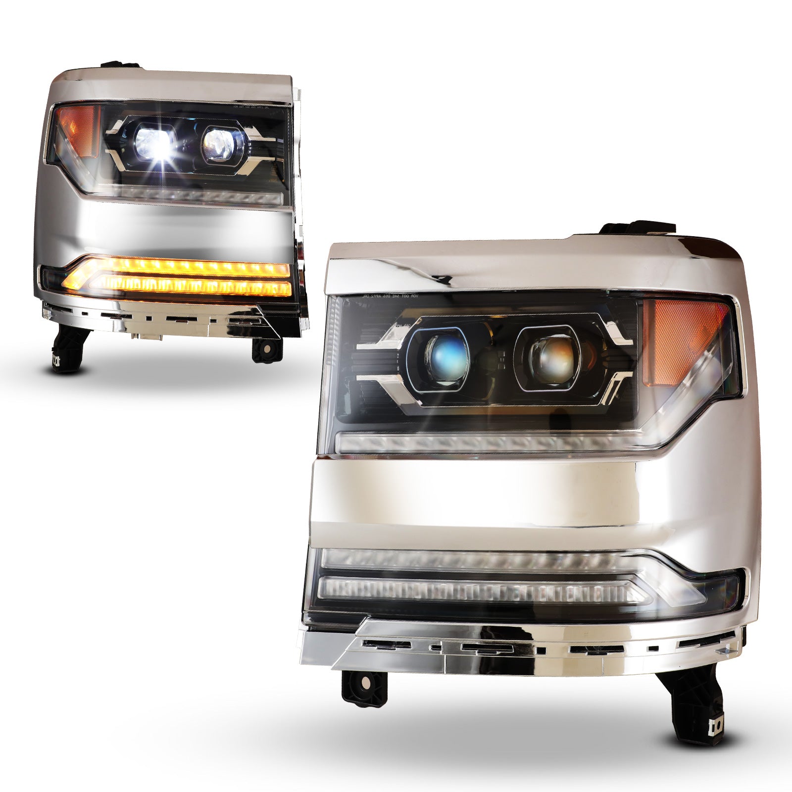 Headlight Set For 16-19 Chevrolet Silverado 1500