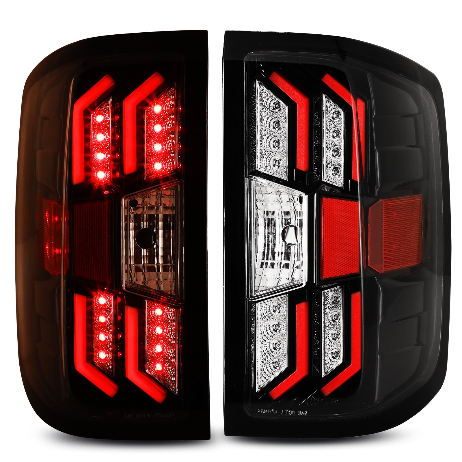 Tail Light Set For 14-18 Chevrolet Silverado 1500, 15-19 Chevrolet Silverado 2500 HD, 15-19 Chevrolet Silverado 3500 HD