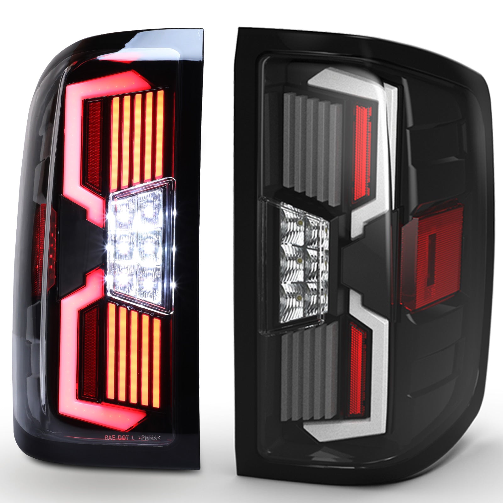 Tail Light Set For 14-18 Chevrolet Silverado 1500, 15-19 Chevrolet Silverado 2500 HD, 15-19 Chevrolet Silverado 3500 HD