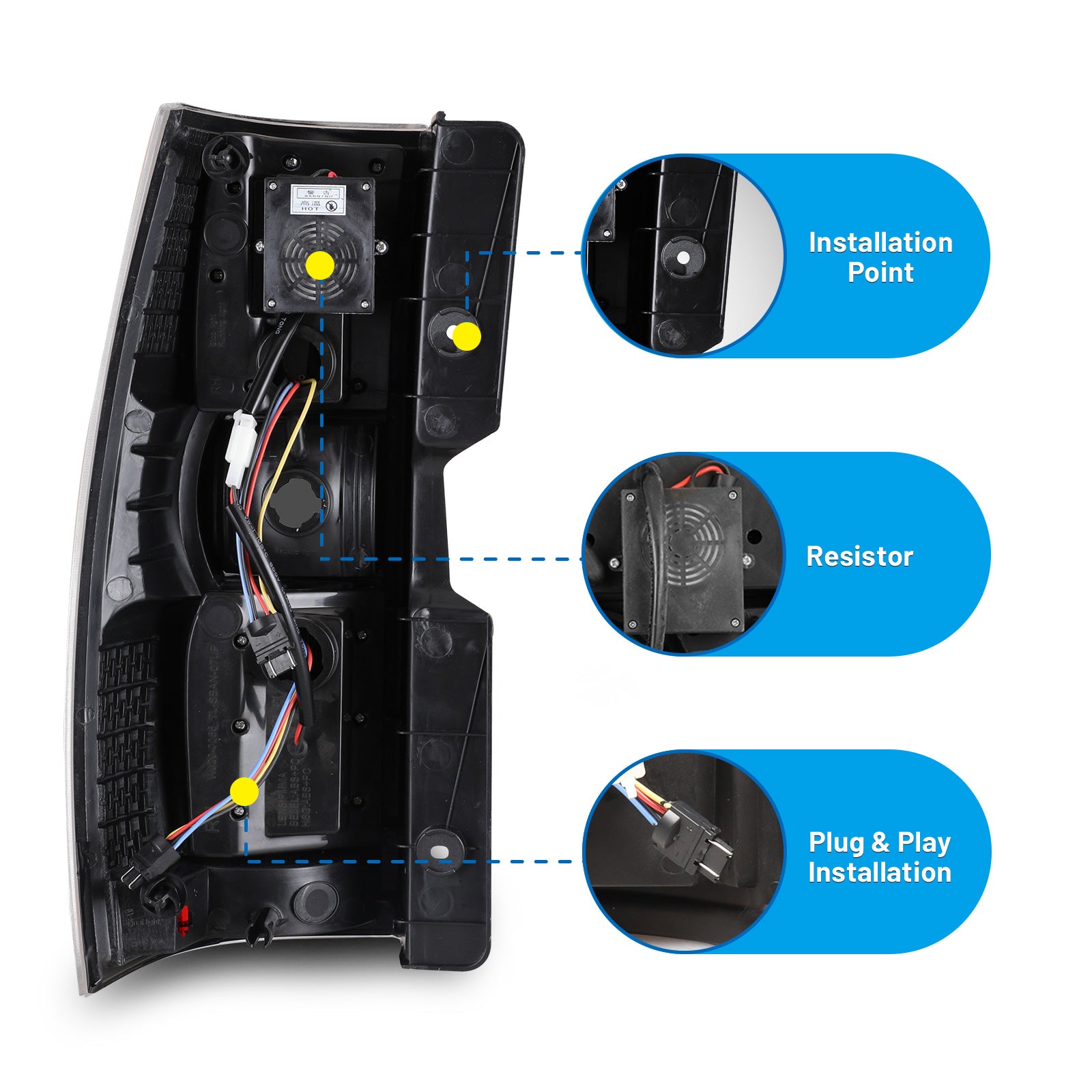Tail Light Set For 07-14 Chevrolet Suburban 1500, 07-13 Chevrolet Suburban 2500, 07-14 Chevrolet Tahoe