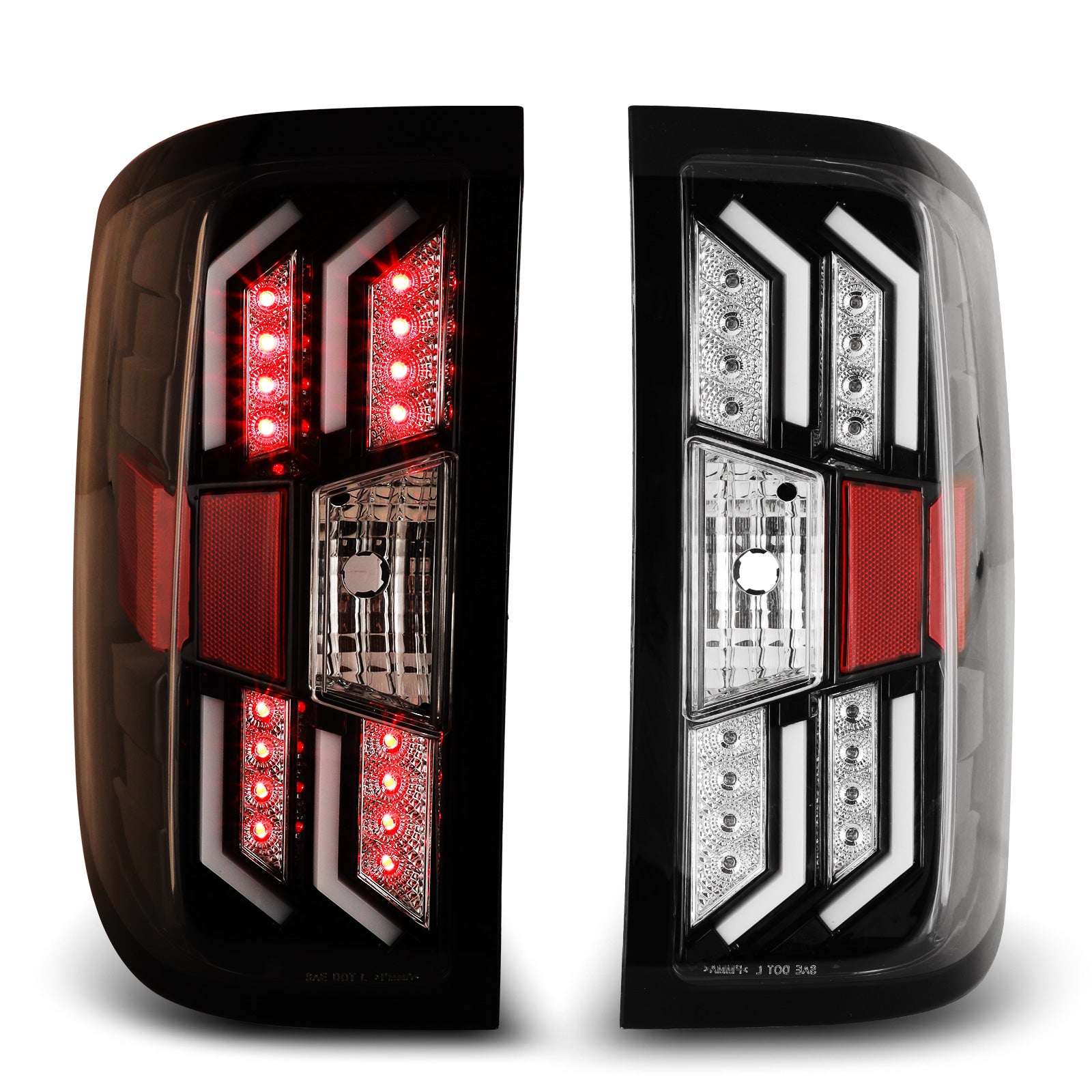 Tail Light Set For 14-18 Chevrolet Silverado 1500, 15-19 Chevrolet Silverado 2500 HD, 15-19 Chevrolet Silverado 3500 HD