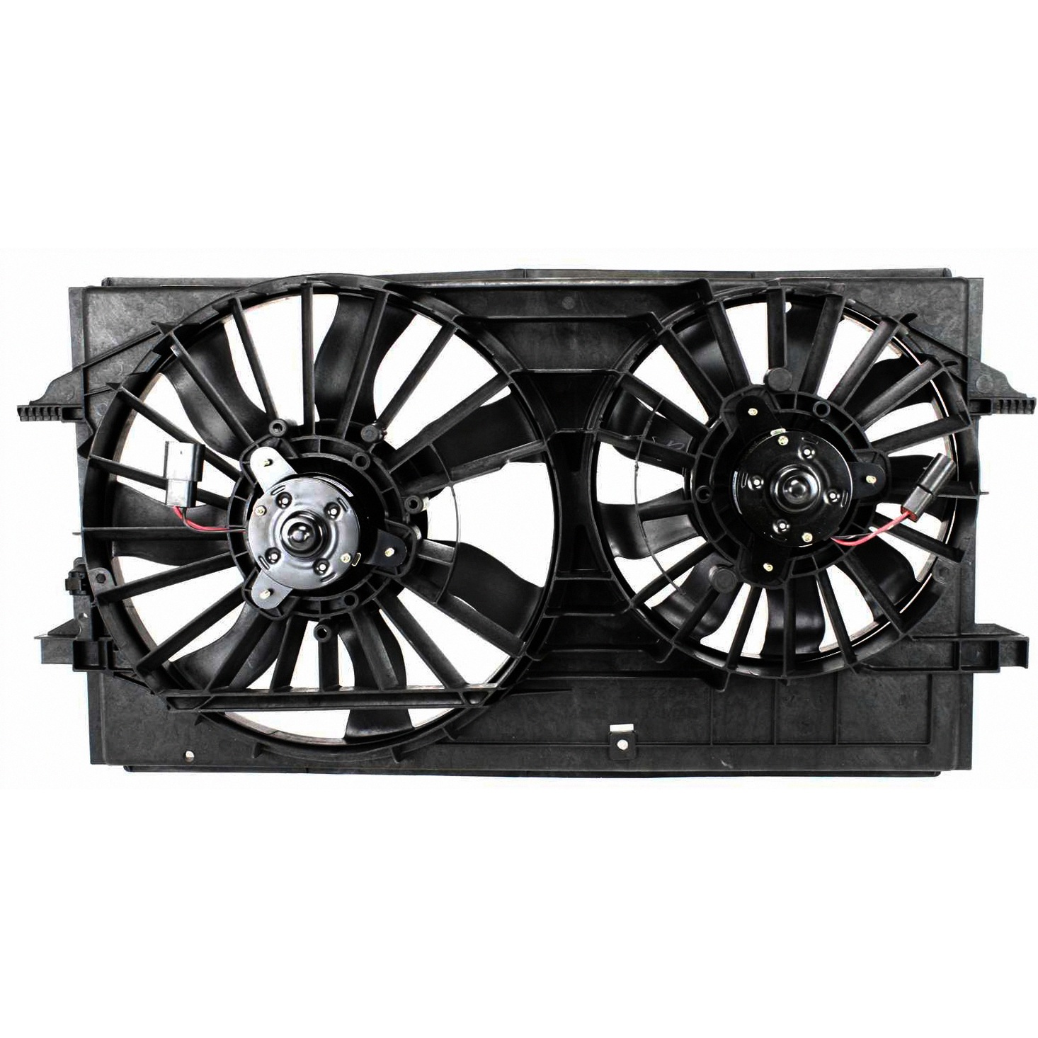 Dual Radiator And Condenser Fan Assembly For 04-12 Chevrolet Malibu, 05-09 Pontiac G6, 08-09 Saturn Aura