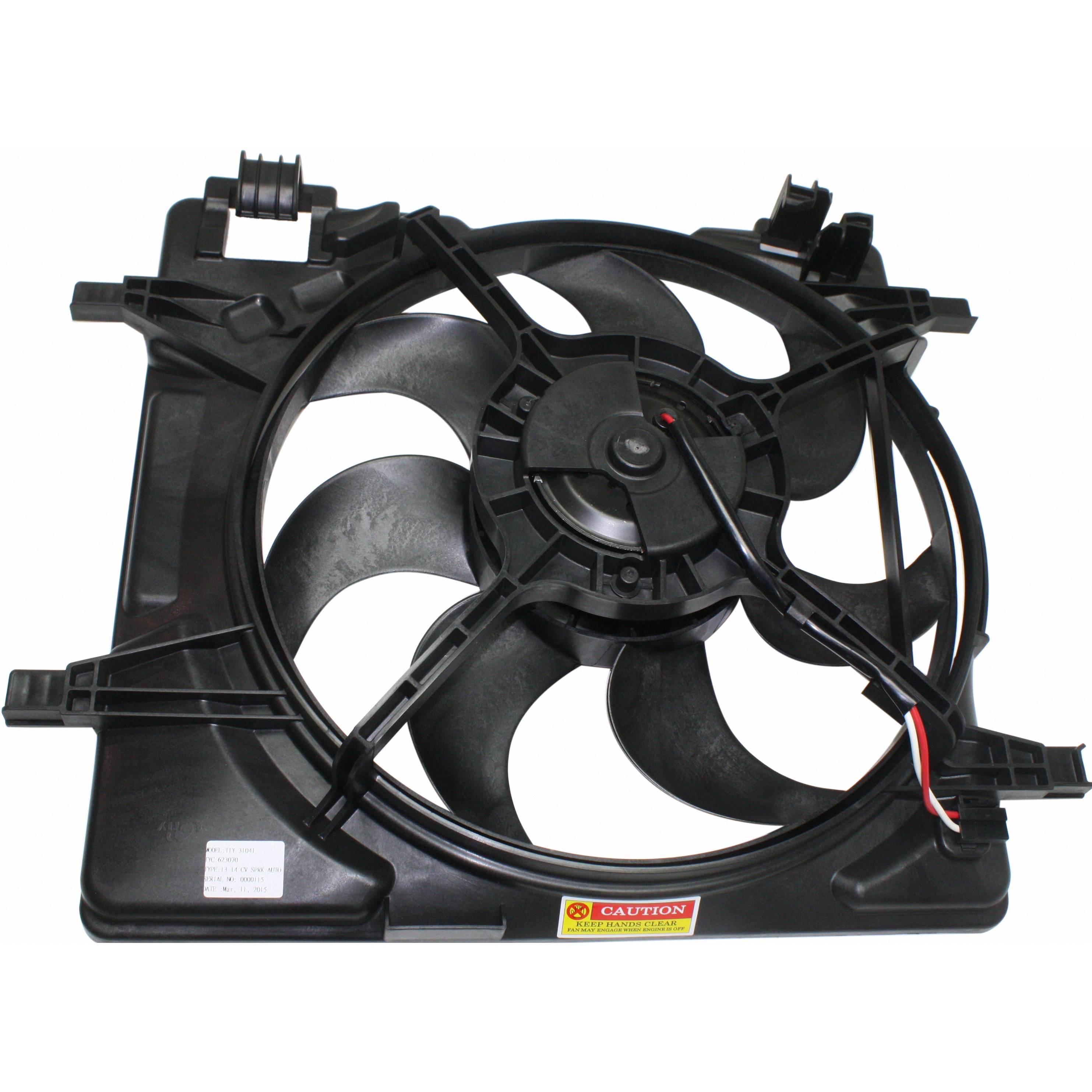 Dual Radiator And Condenser Fan Assembly For 13-15 Chevrolet Spark
