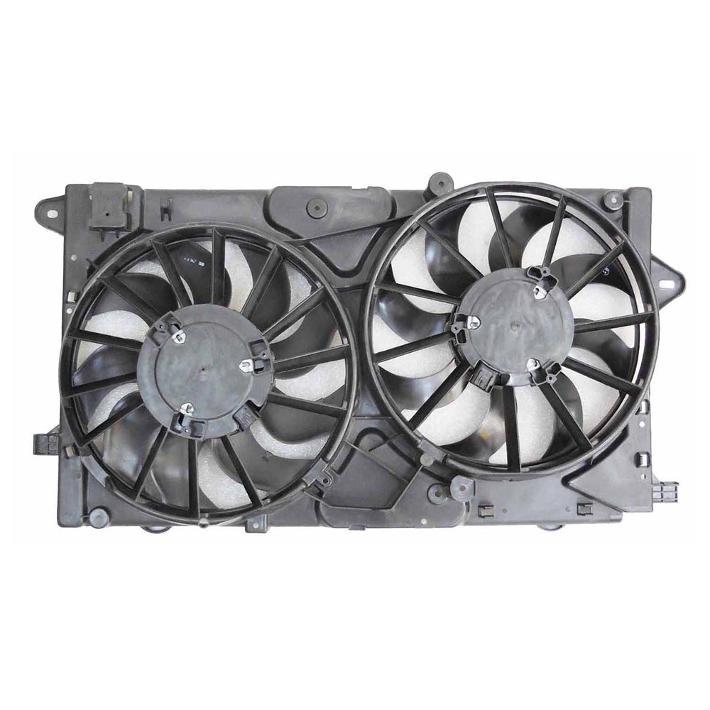Dual Radiator And Condenser Fan Assembly For 13-19 Cadillac XTS
