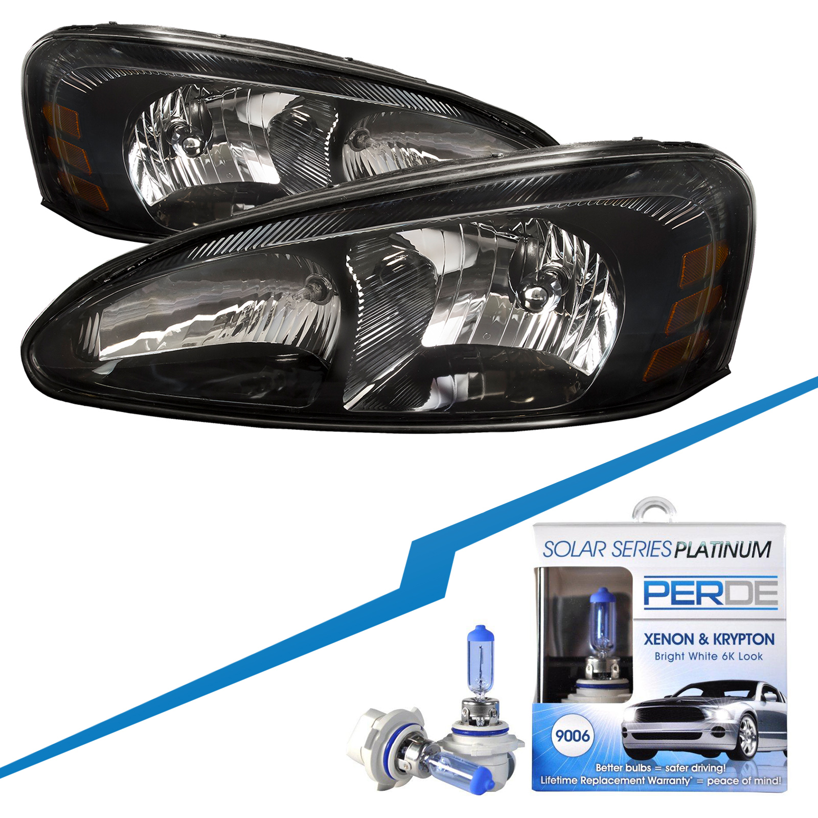 Headlight Set For 04-08 Pontiac Grand Prix