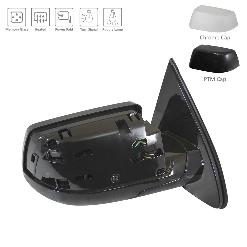 Right Passenger Side Door Mirror For 15-20 Chevrolet Suburban, 15-20 Chevrolet Tahoe, 15-20 GMC Yukon, 15-20 GMC Yukon XL